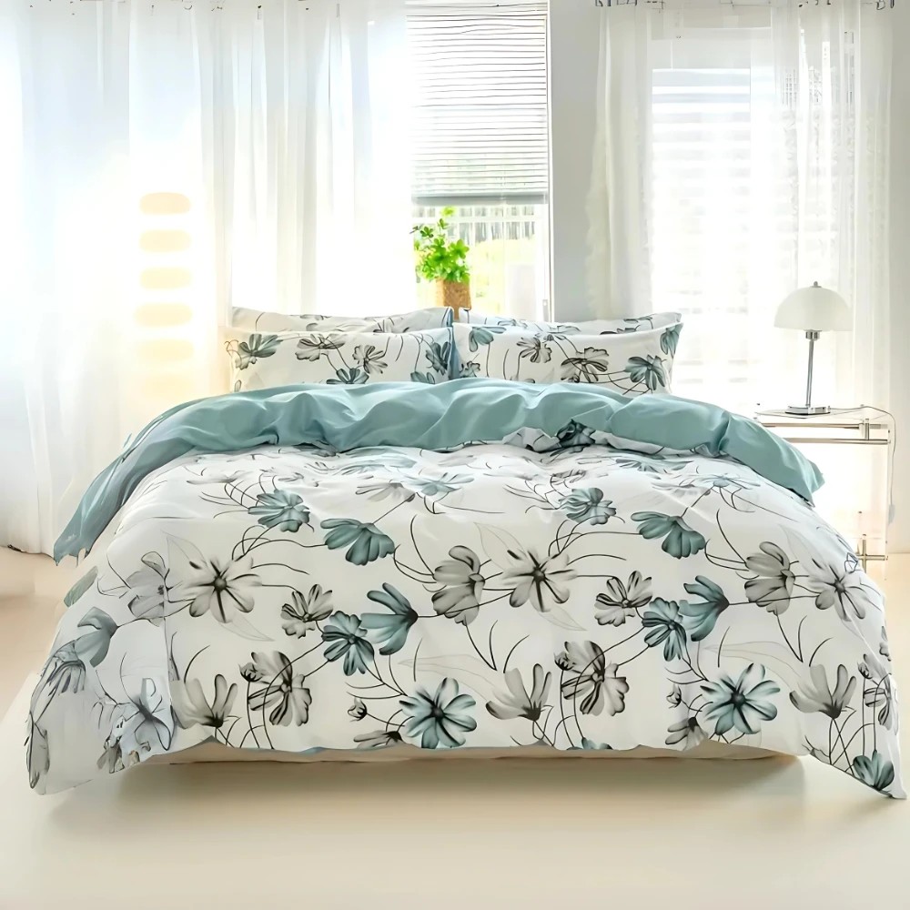1 Dreamfields Floral Mist Design Quilt Doona Duvet Cover Set - King Bed - Multi, 1 of 1