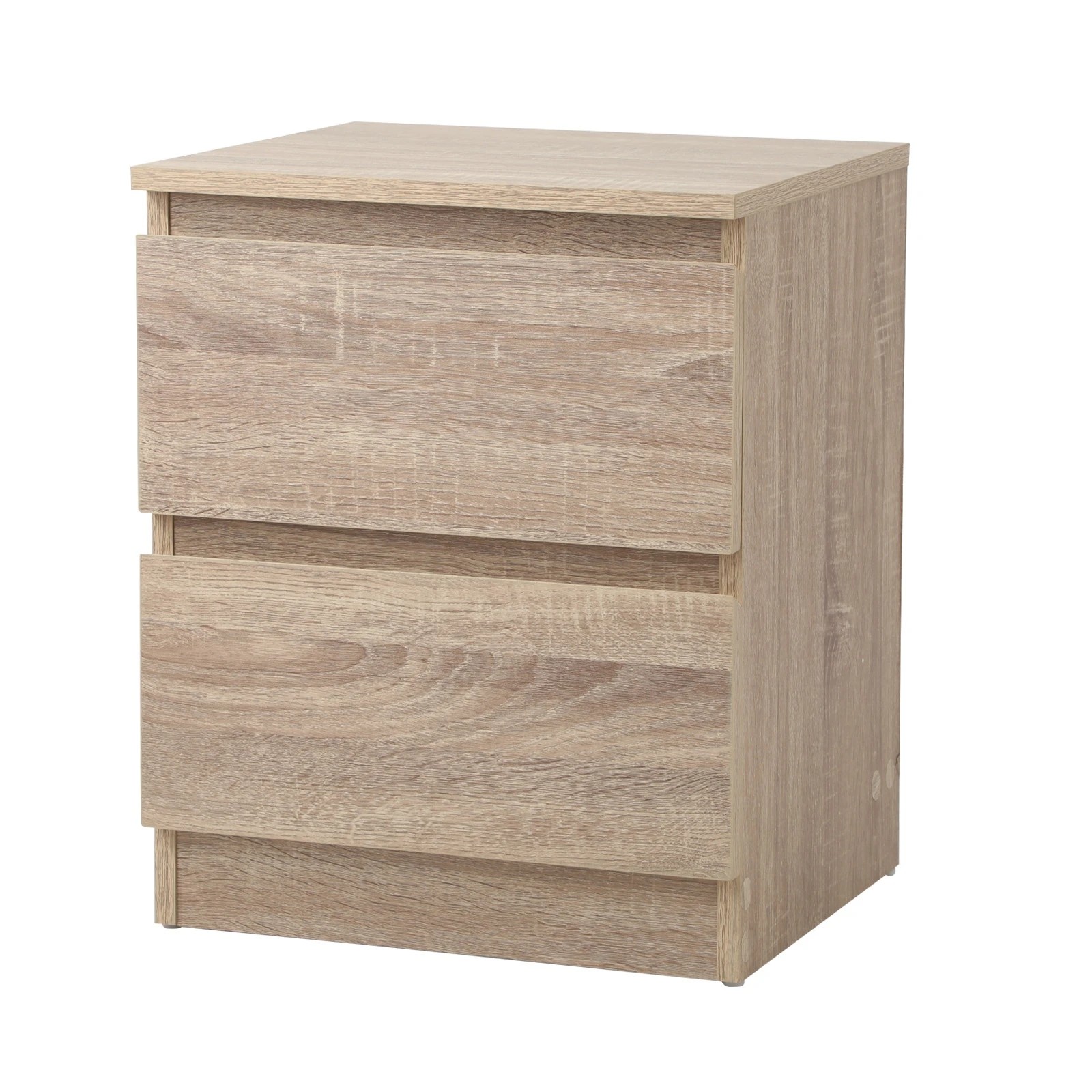1 Oikiture Bedside Table Nightstand 2 Drawers Side End Table Storage Cabinet
 - Natural, 1 of 10