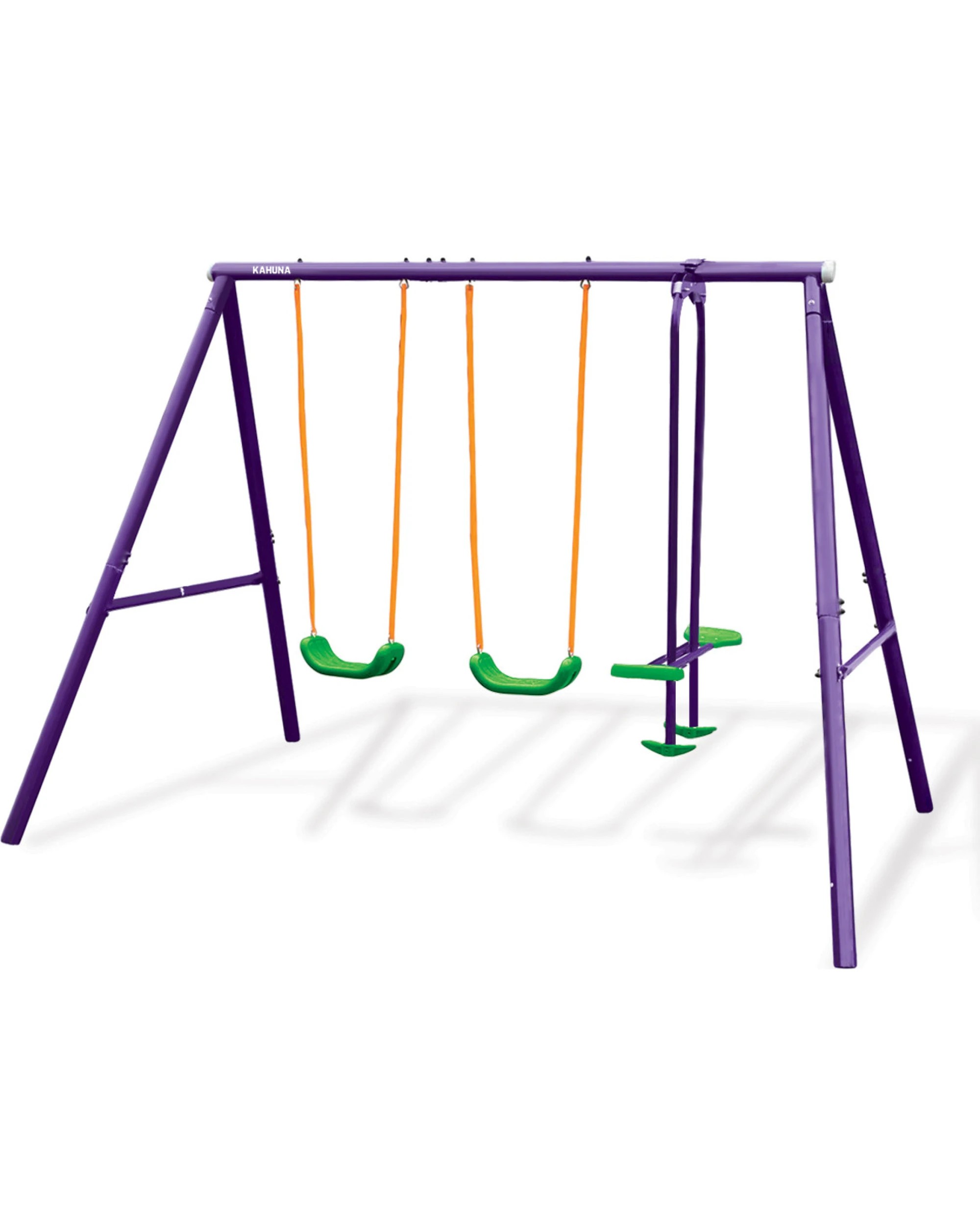 2 Kahuna Kids 4-seater Swing Set Purple Green, 2 of 8