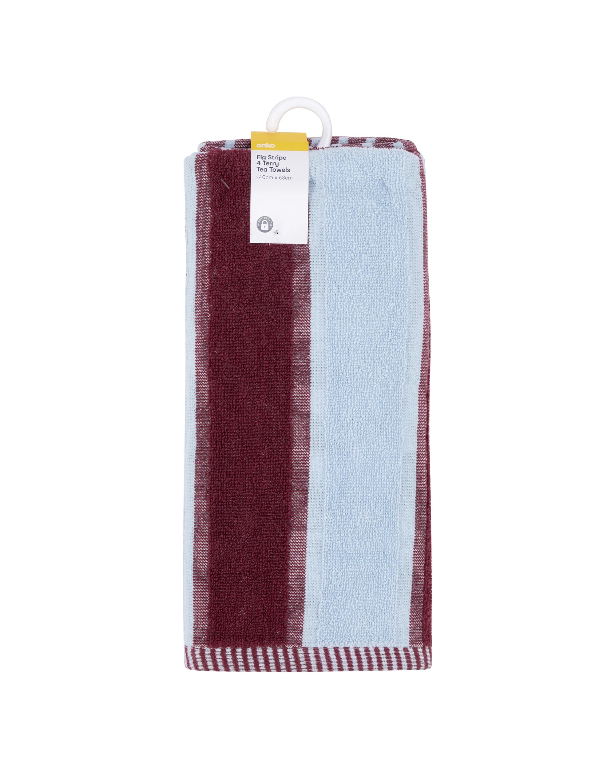 6 4 Pack Fig Stripe Terry Tea Towels, 6 of 6