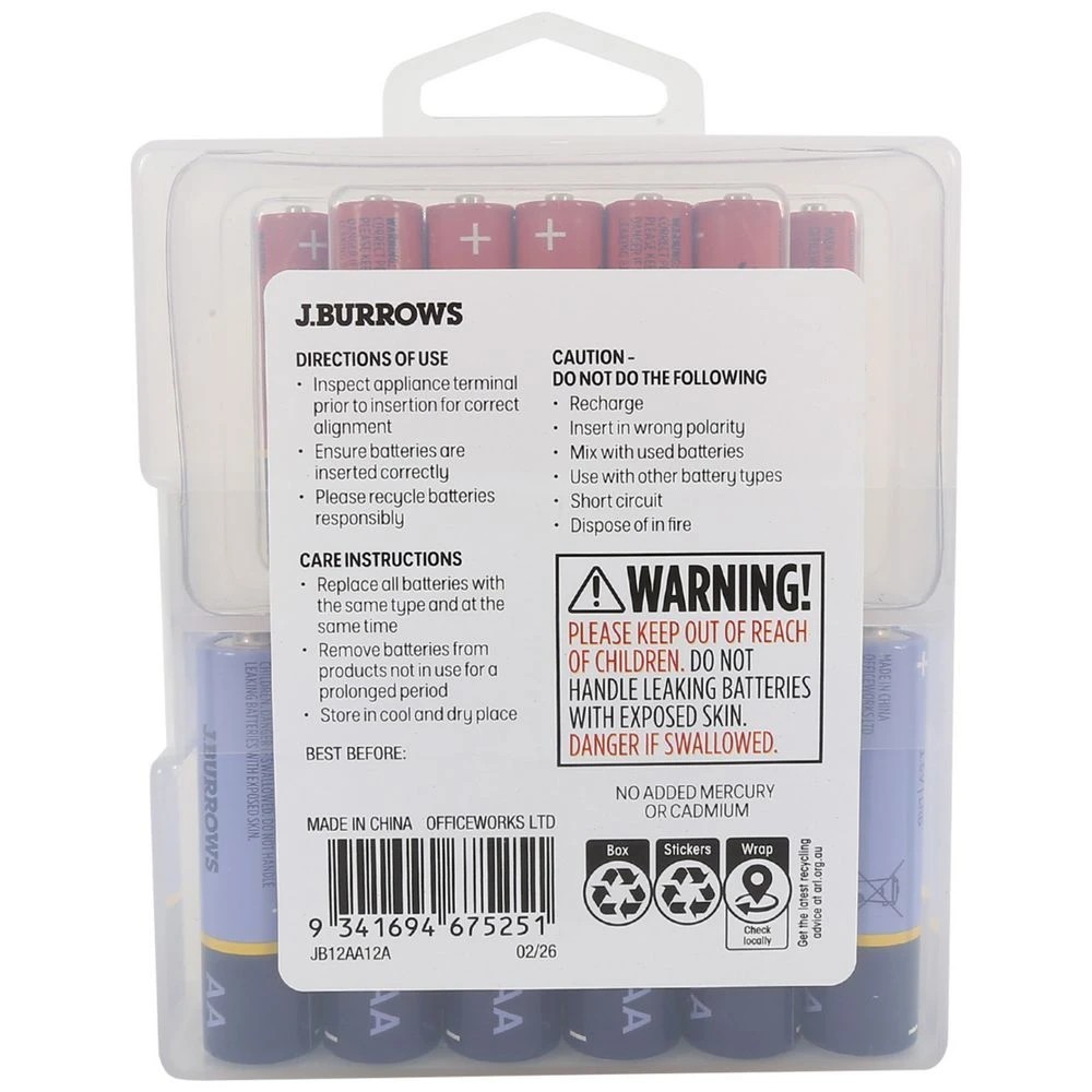 3 J.Burrows Batteries Mixed 24 Pack, 3 of 8