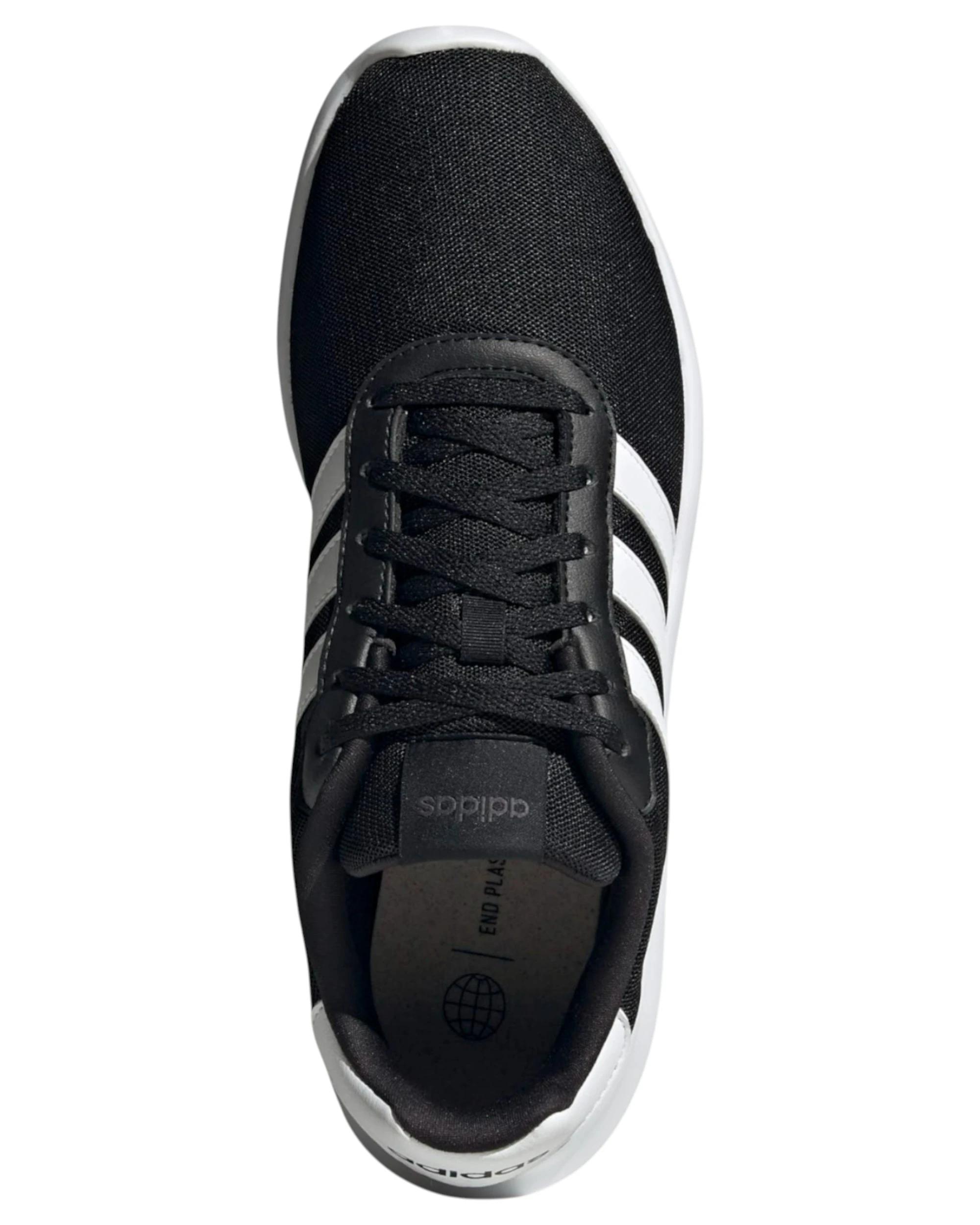 2 Adidas Mens Lite Racer 3.0 Black/ White Athletic Running Shoes BLACK/WHITE, 2 of 8