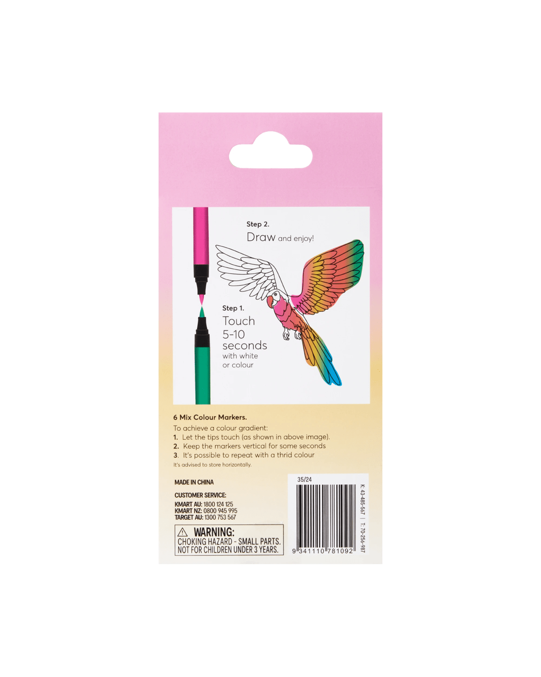 4 6 Pack Mix Colour Markers - Brights, 4 of 4