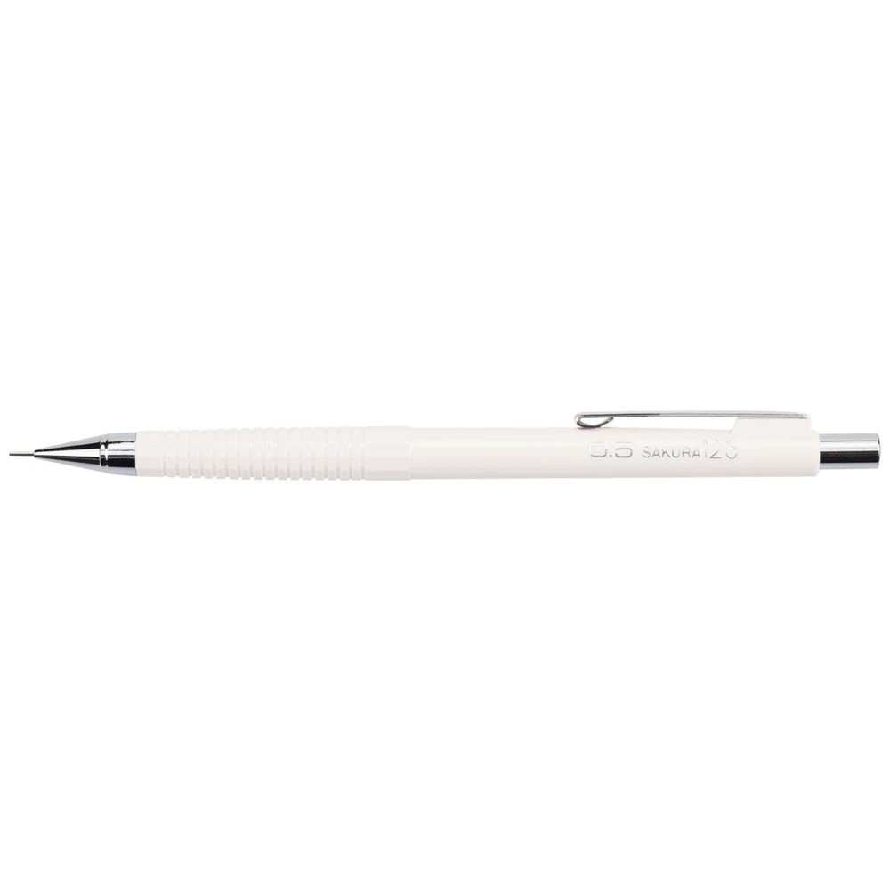 1 Sakura 125 Cushioning Mechanical Pencil 0.5mm White, 1 of 2