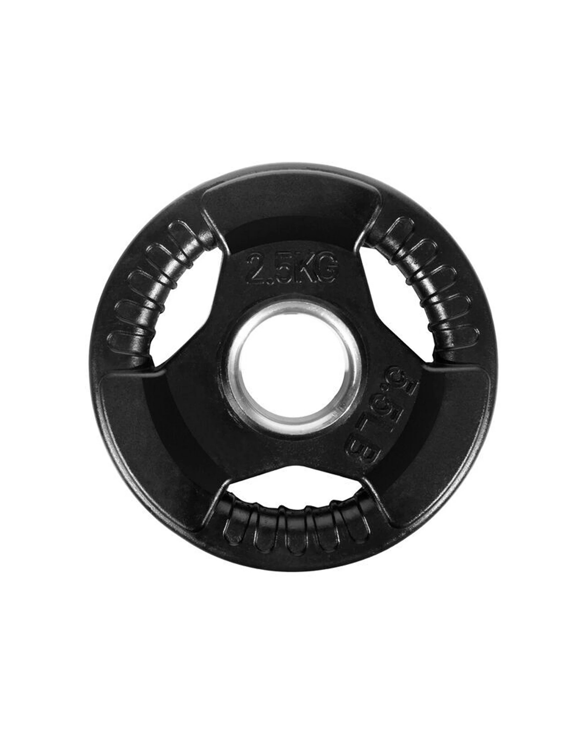 2 BODYWORX Standard Rubber Ezy Grip Disc Weight Plates 2 Pack 2.5kg 30mm - Black, 2 of 2