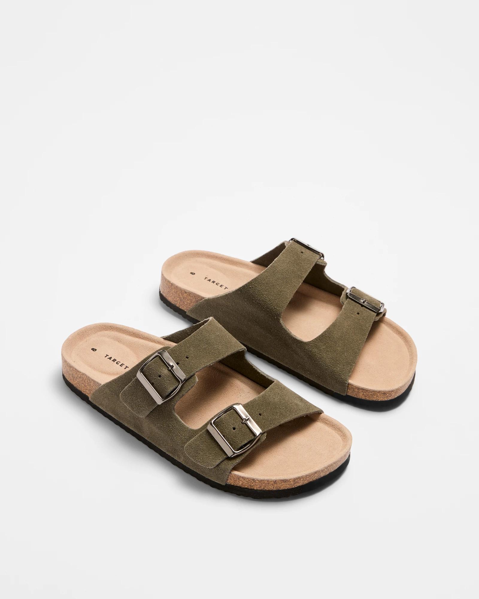 3 Target Mens Leather Moulded Cork Sandal - Solo KHAKI, 3 of 4