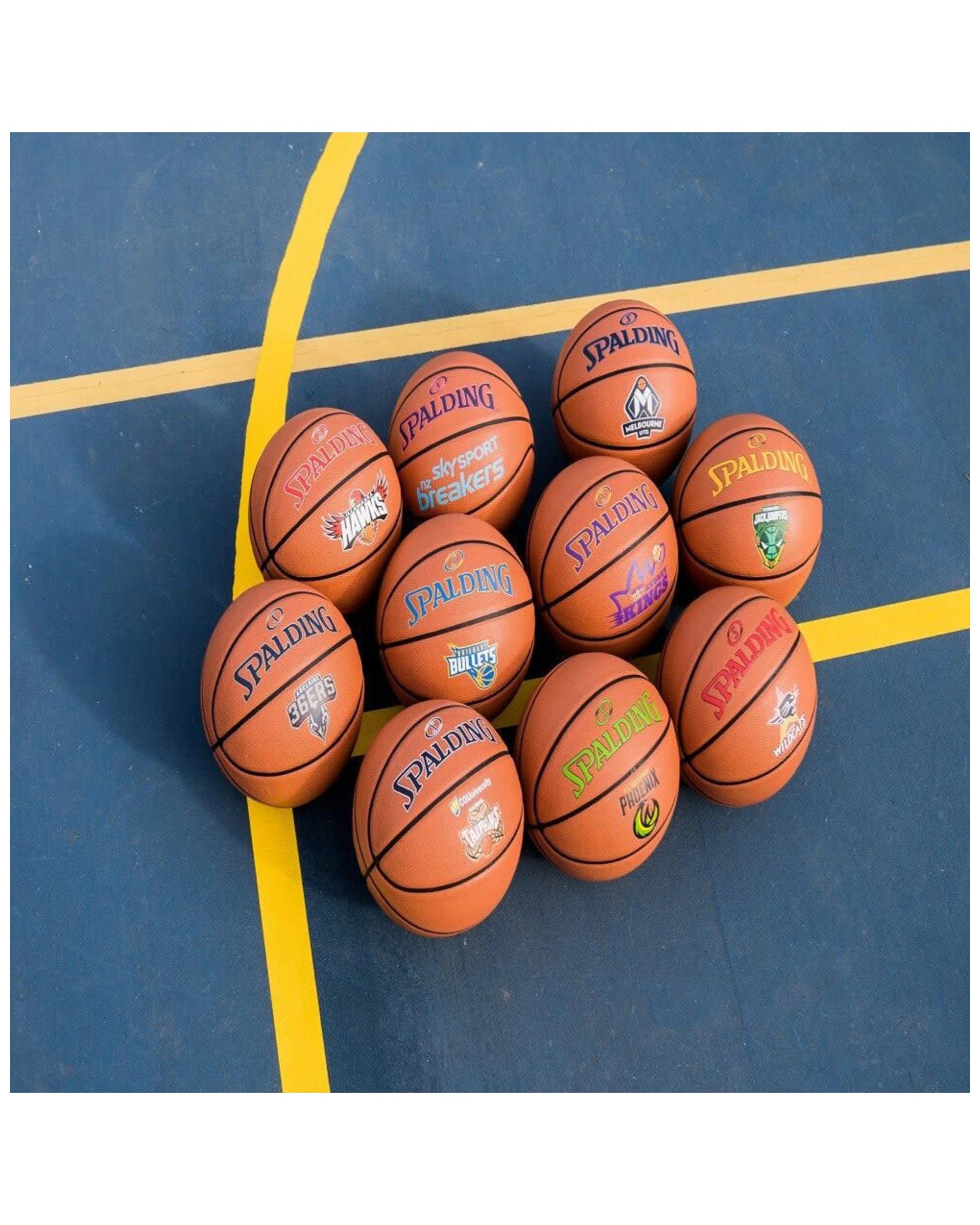 4 Spalding NBL Team Series Indoor Outdoor Basketball Cairns Taipans Size 7 - Orange, 4 of 4