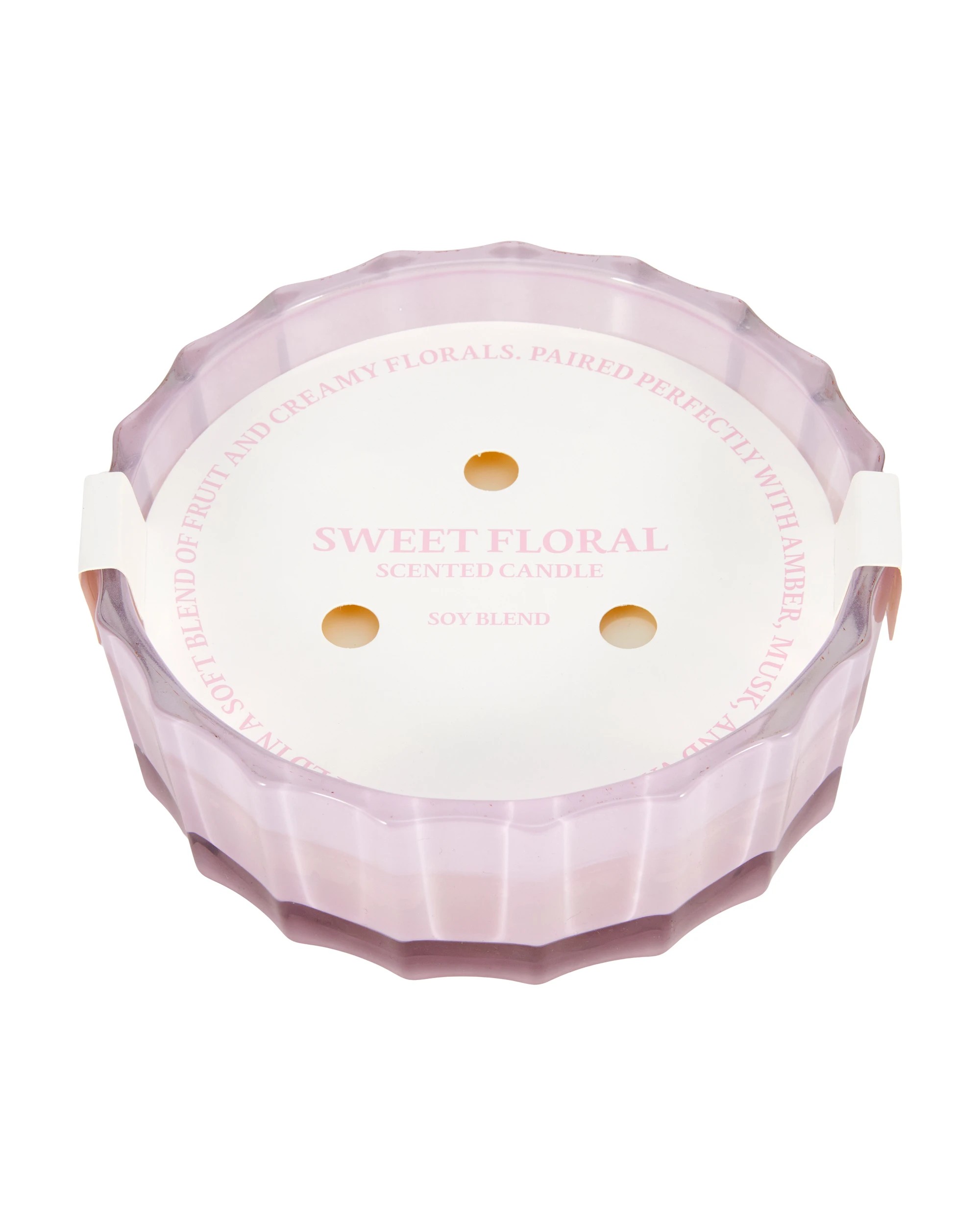 4 XL Sweet Floral Glass Candle, 4 of 5