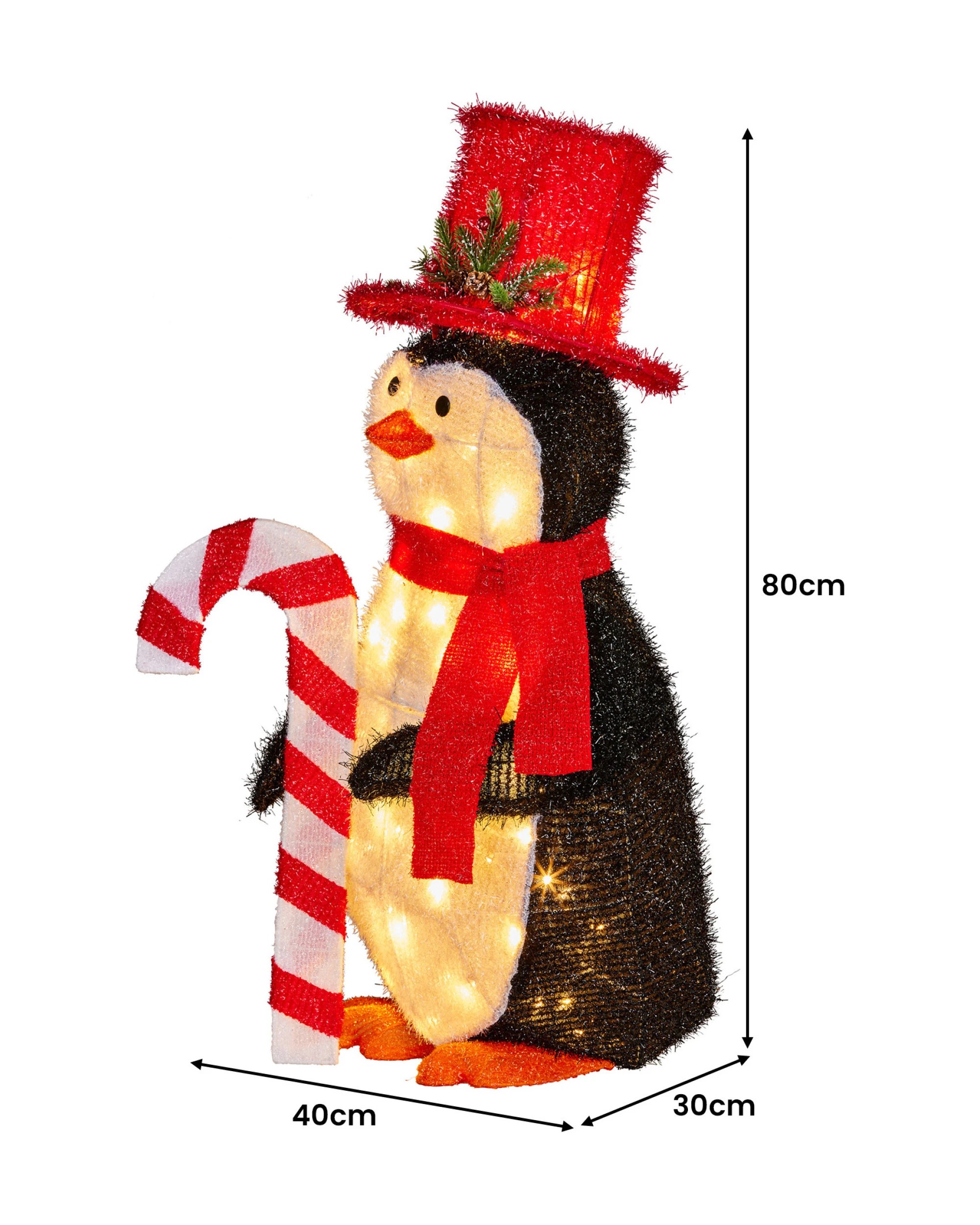 3 Christabelle 80cm Christmas Penguin Display with LED Lights Indoor Outdoor Decoration, 3 of 5