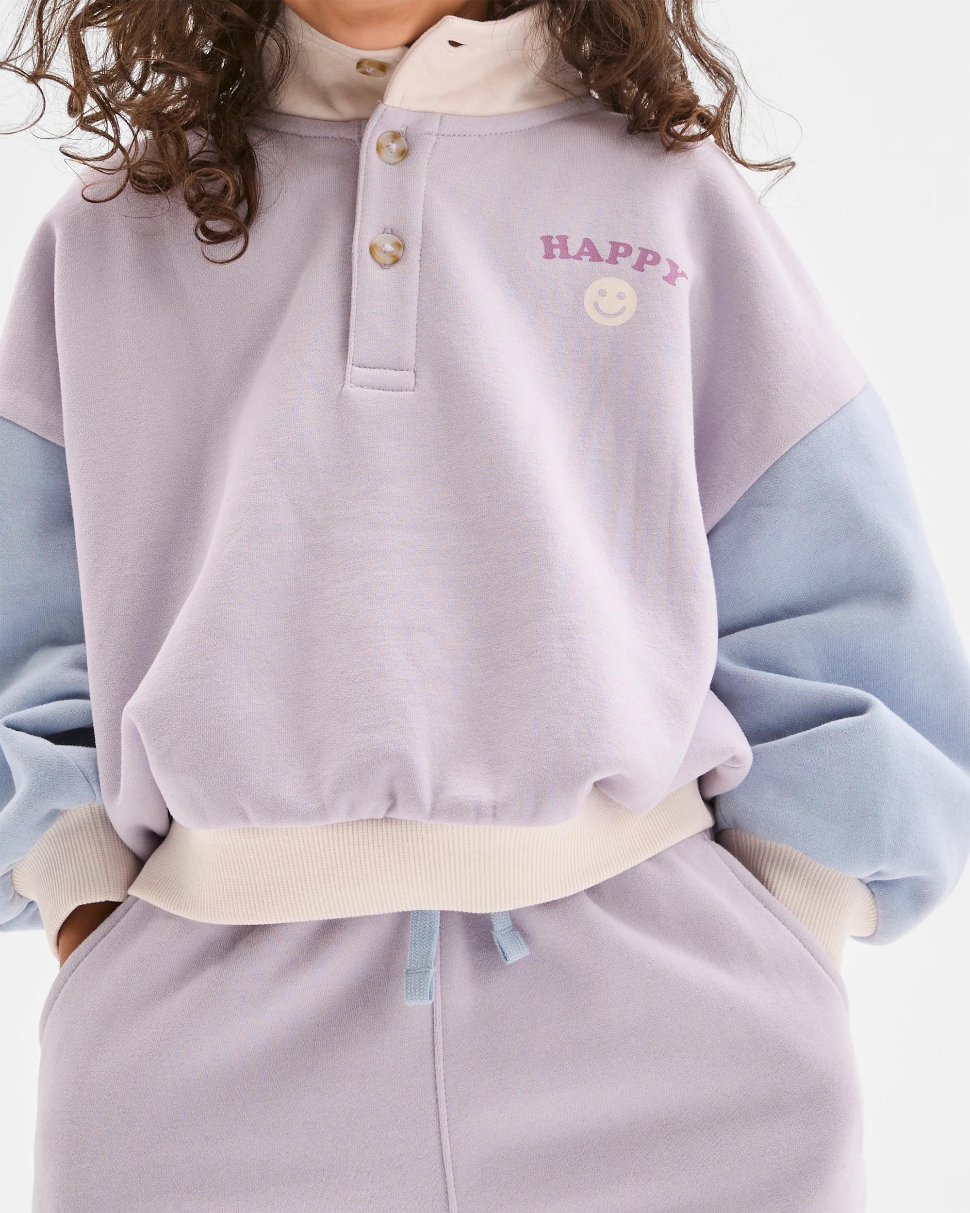 3 Target Kids Long Sleeve Colour Block Jumper PURPLE, 3 of 6