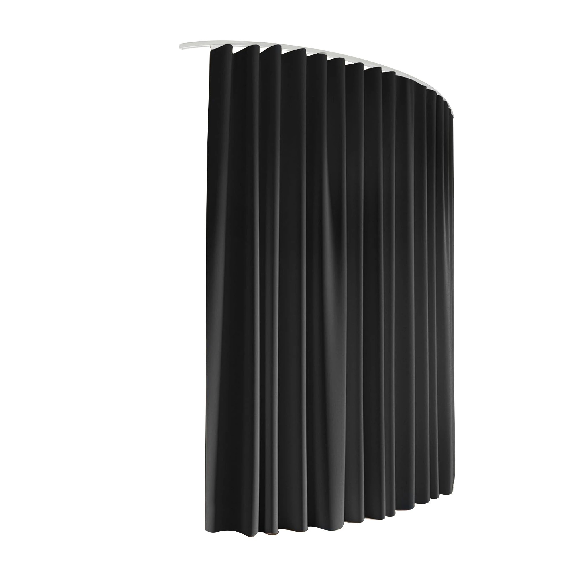 1 Artiss Room Divider Curtain Ceiling Mounted Track Sets Flexible - Black, 1 of 1
