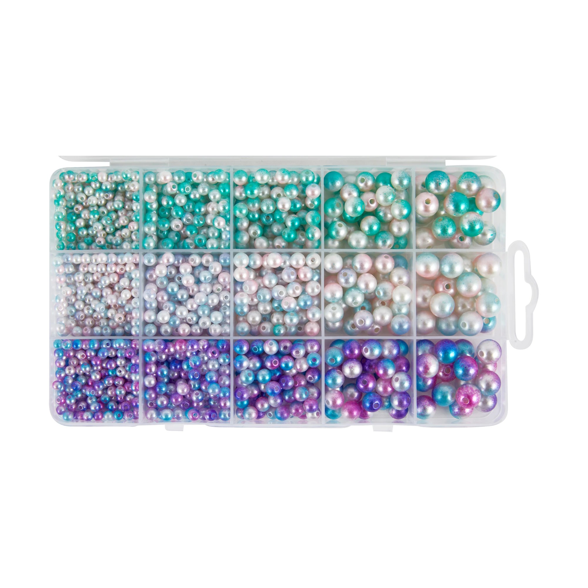 2 Faux Pearl Beads - Iridescent, 2 of 2