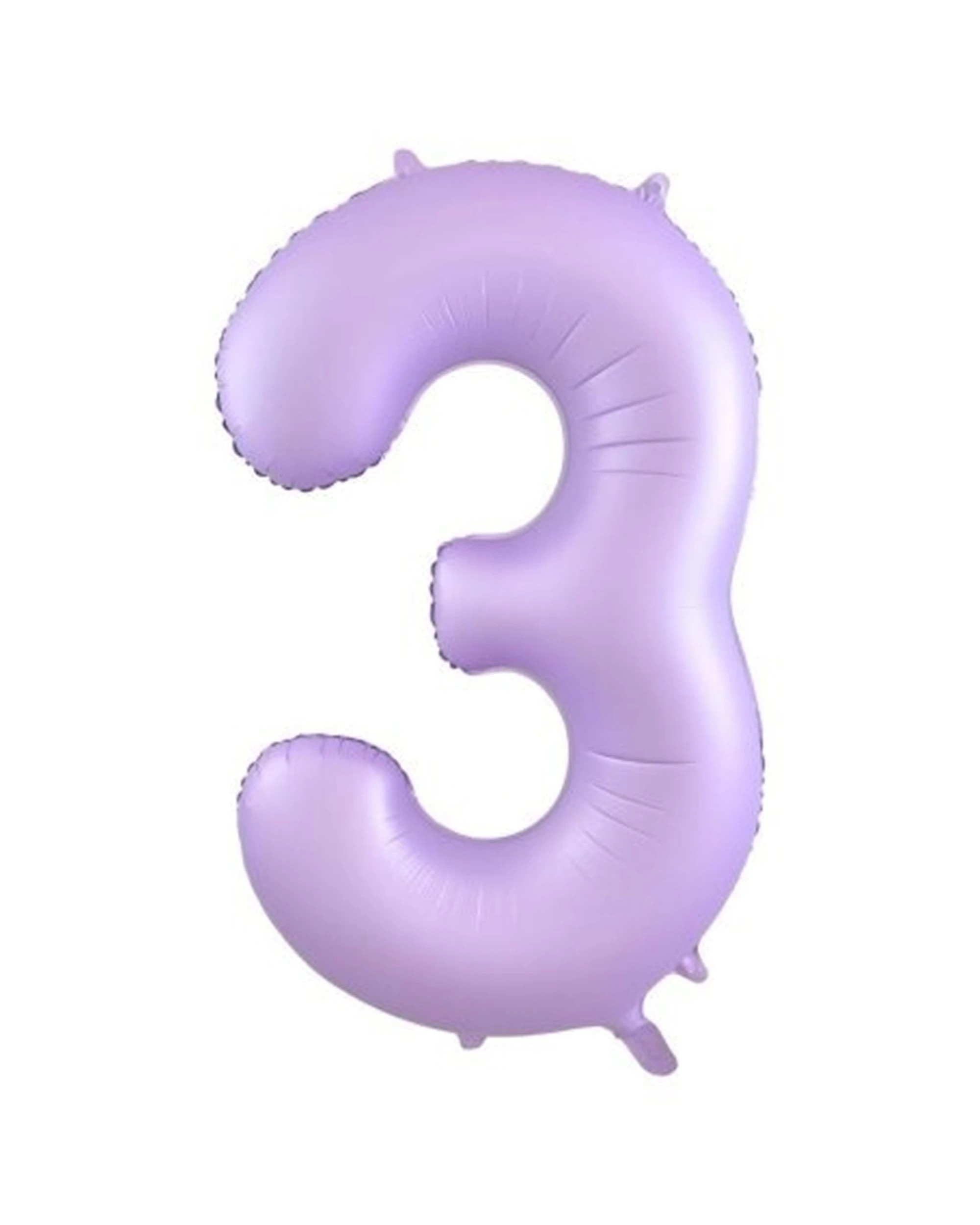 1 Alpen Decrotex Foil Balloon Number 3 Party Decoration 34 Inches Pastel Lilac - Purple, 1 of 1