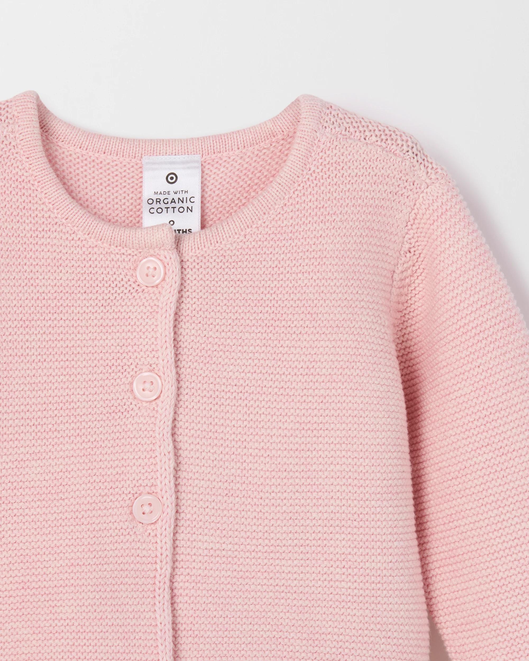 4 Target Baby Baby Organic Cotton Scalloped Edge Knit Cardigan PINK, 4 of 4