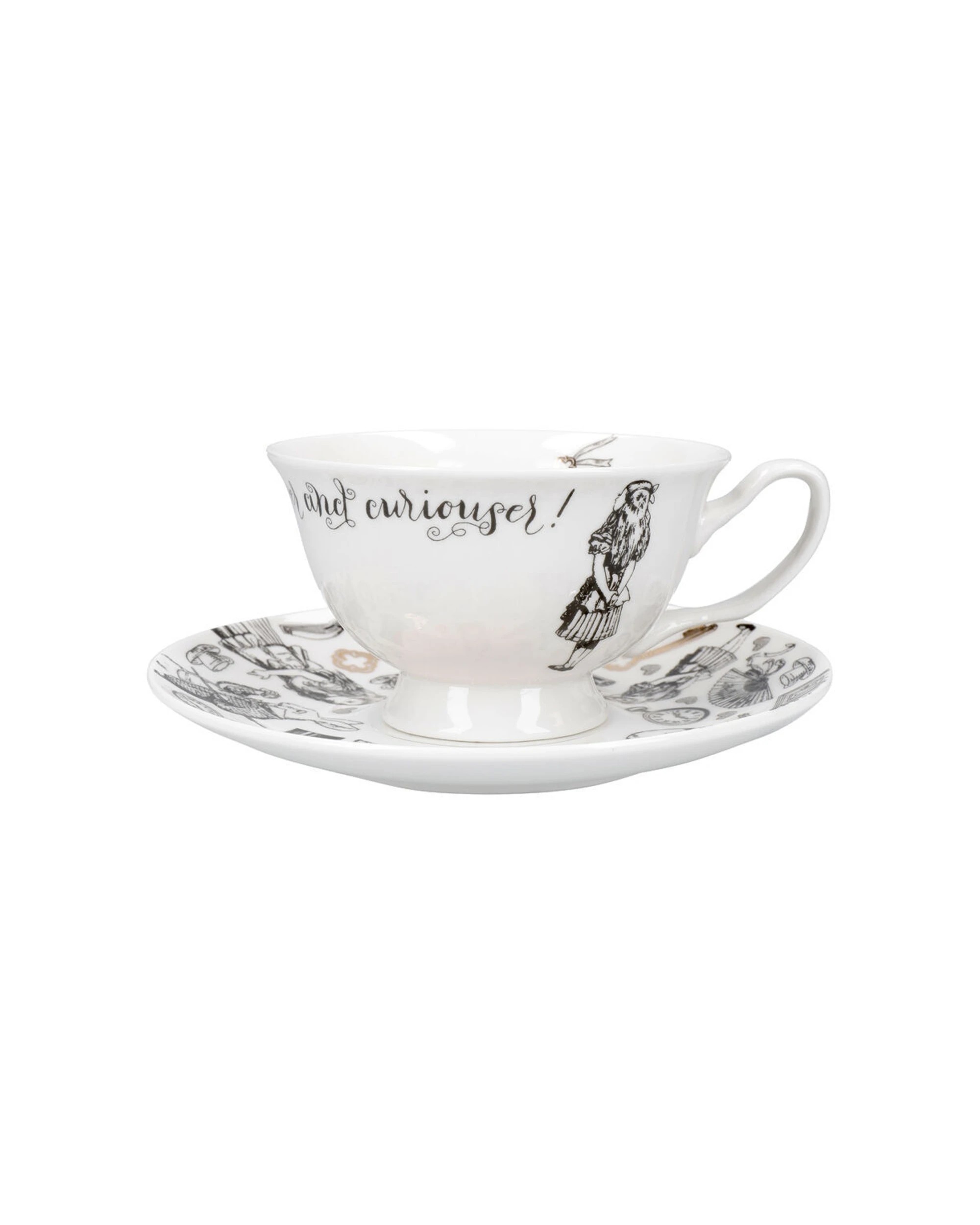6 Mikasa 2PK Alice In Wonderland Tea Cup And Saucer Set Fine China - Multi, 6 of 8