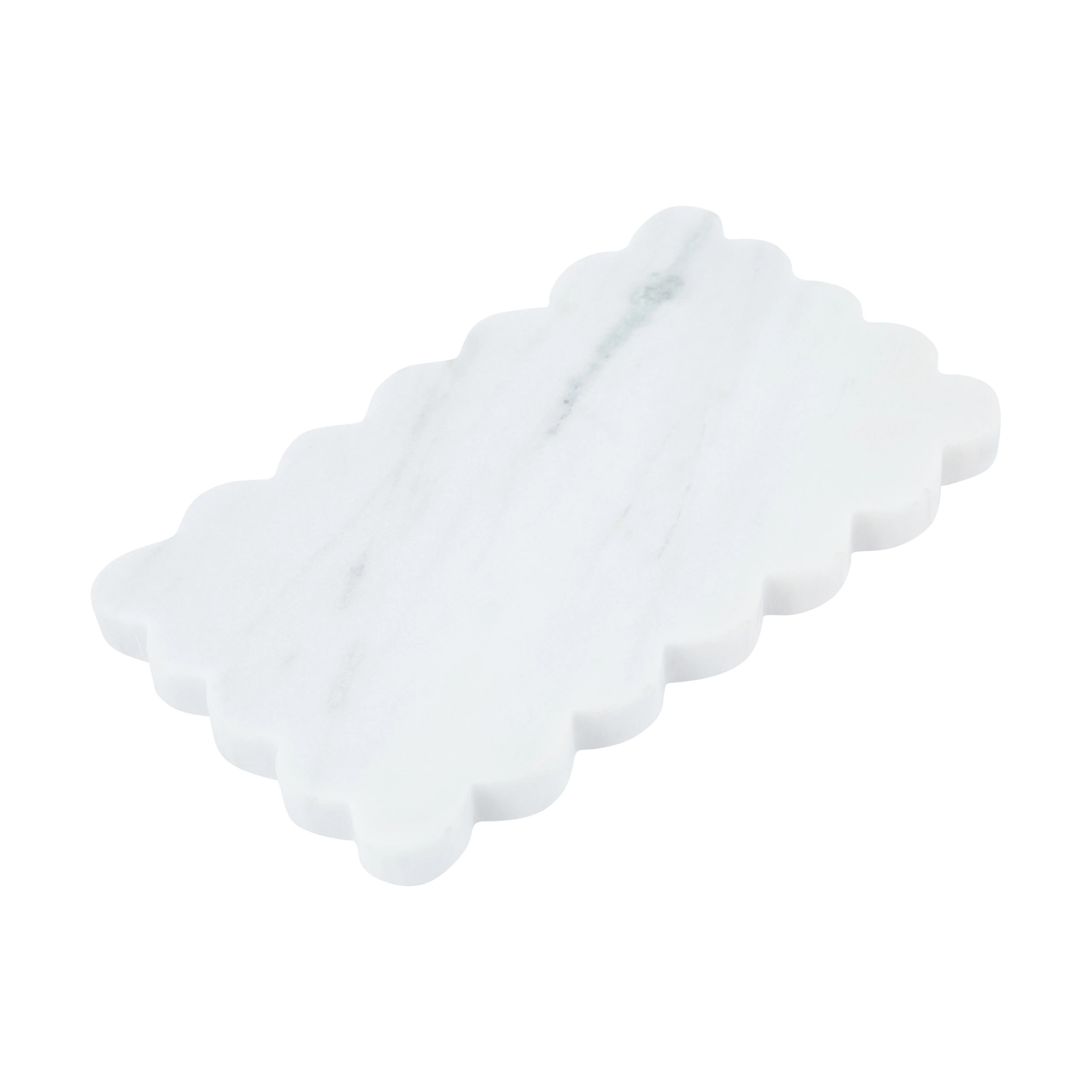 1 Scallop Edge Marble Candle Tray, 1 of 4
