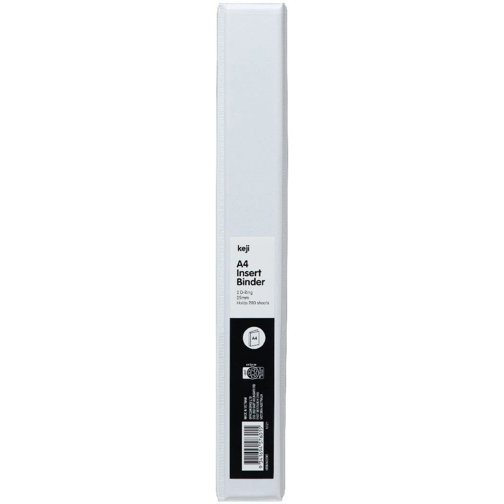 2 Keji A4 25mm 2D Insert Binder White, 2 of 4