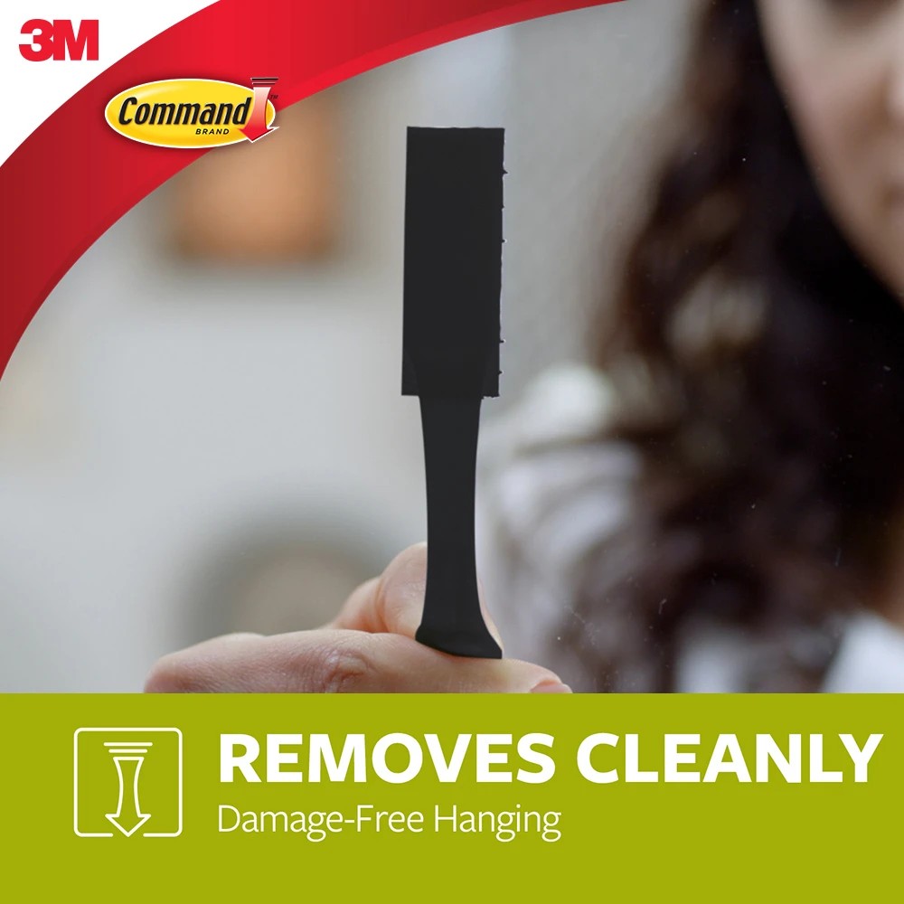 4 3M Command Picture Hanging Strips Large - Black, 4 of 5
