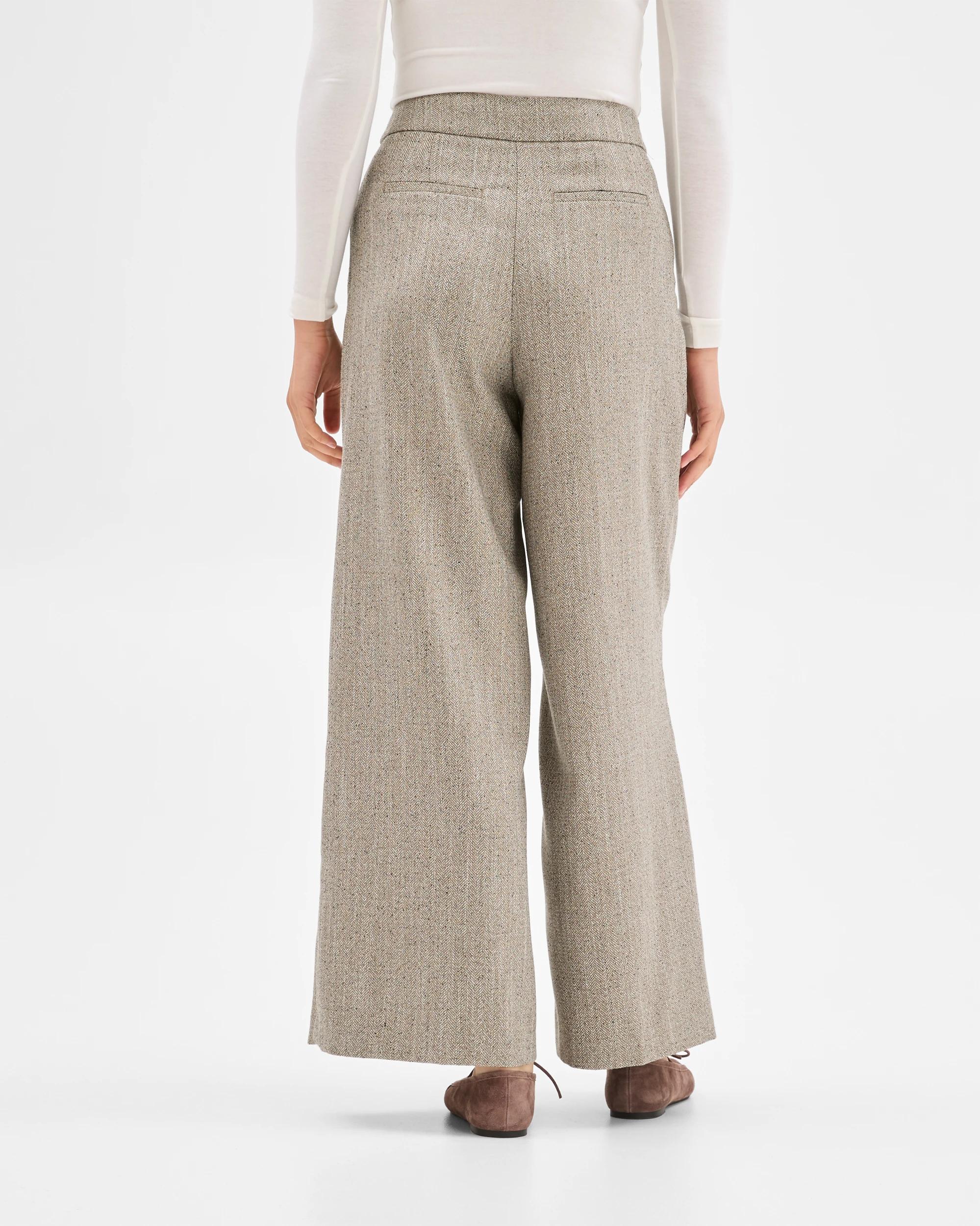 6 Preview Herringbone Wide Leg Pants BROWN TWEED, 6 of 10