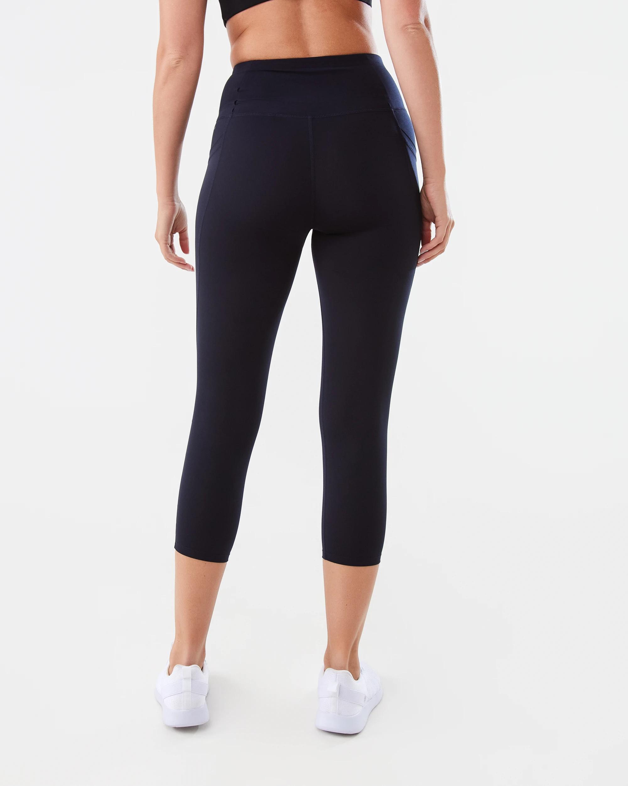 3 Active Womens Crop Training Leggings SKY CAPTAIN, 3 of 6