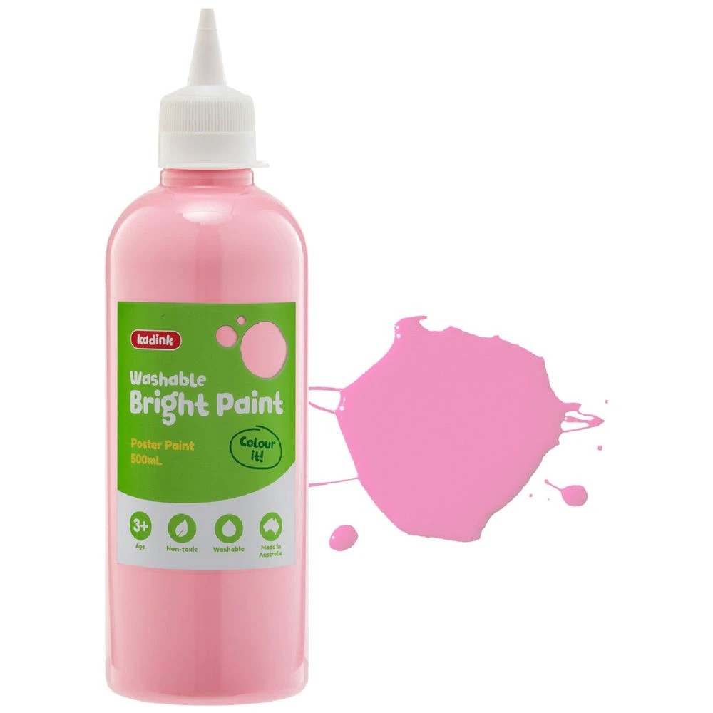1 Kadink Washable Bright Poster Paint 500mL Pink, 1 of 2