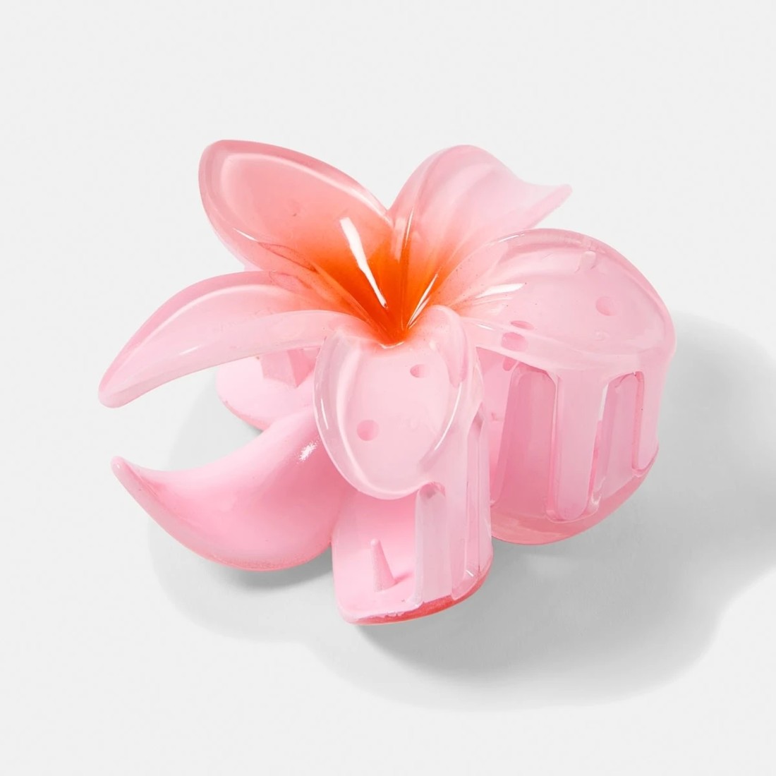 2 Pink Frangipani Claw Hair Clip, 2 of 4