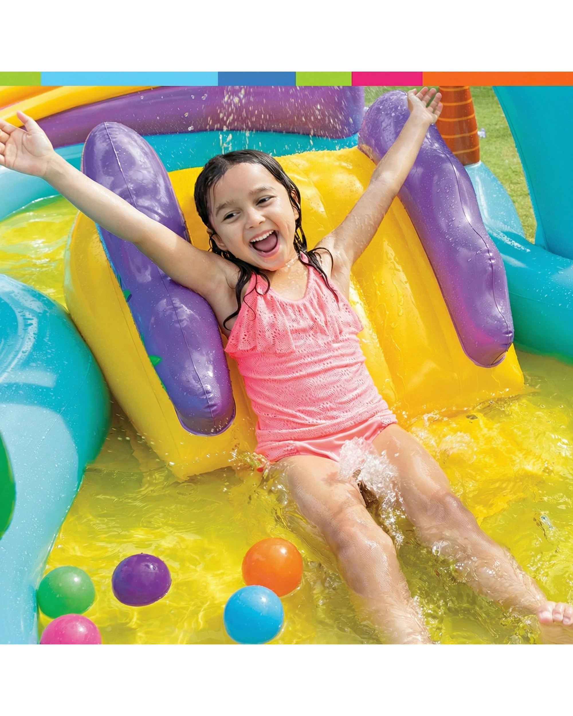 2 Intex 57135NP Dinoland Play Centre Inflatable Kids Pool with Slide, 2 of 7