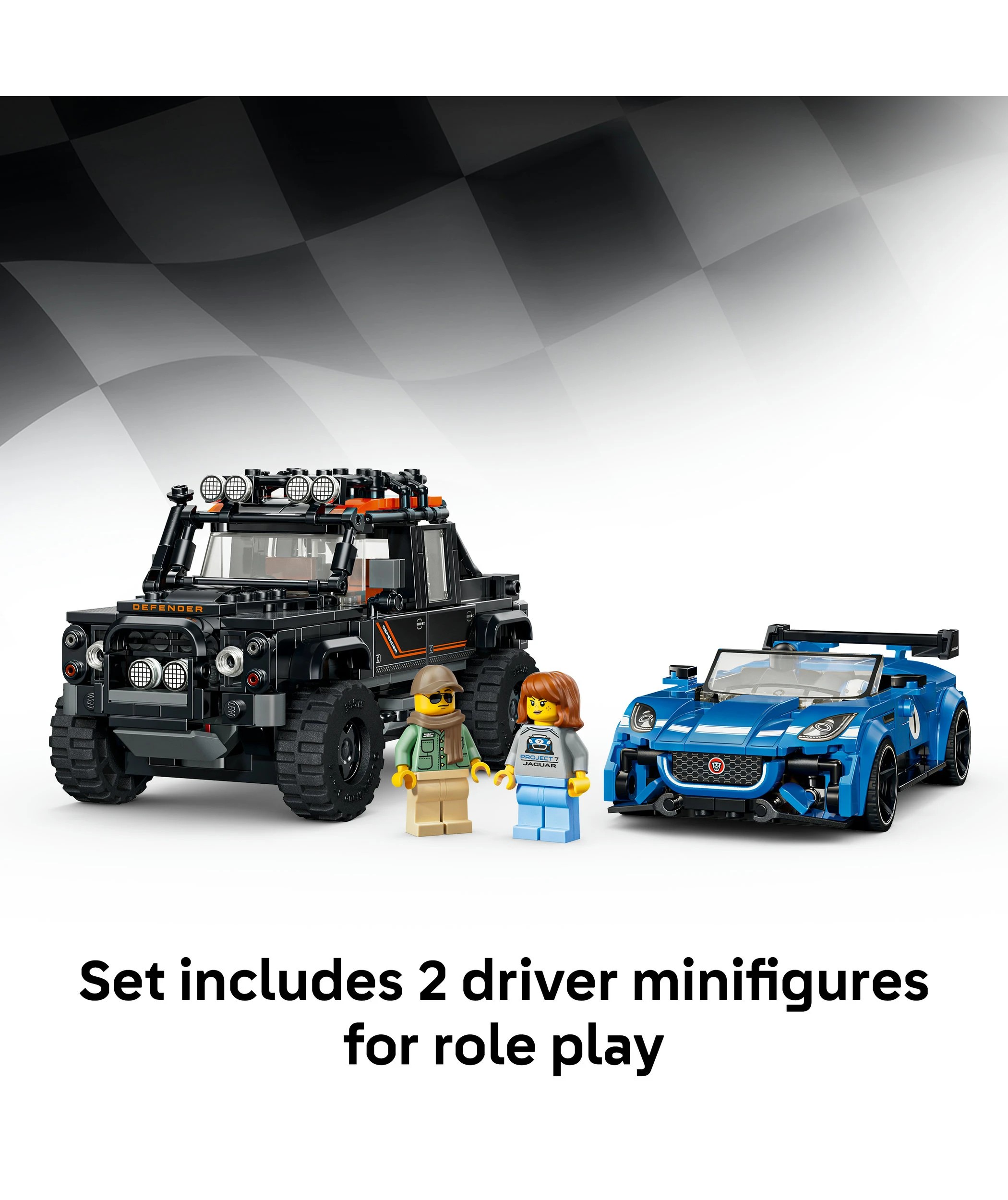 6 LEGO Speed Champions Jaguar Project 7 & Land Rover Defender 77264, 6 of 10