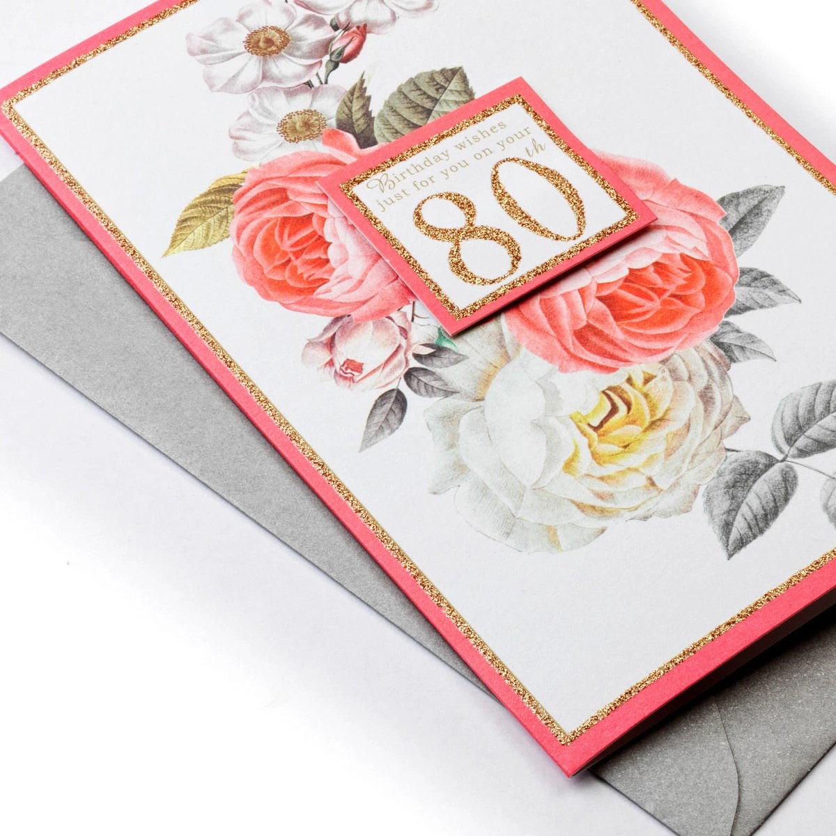 3 Hallmark Birthday Card for Age 80 - Floral, 3 of 3