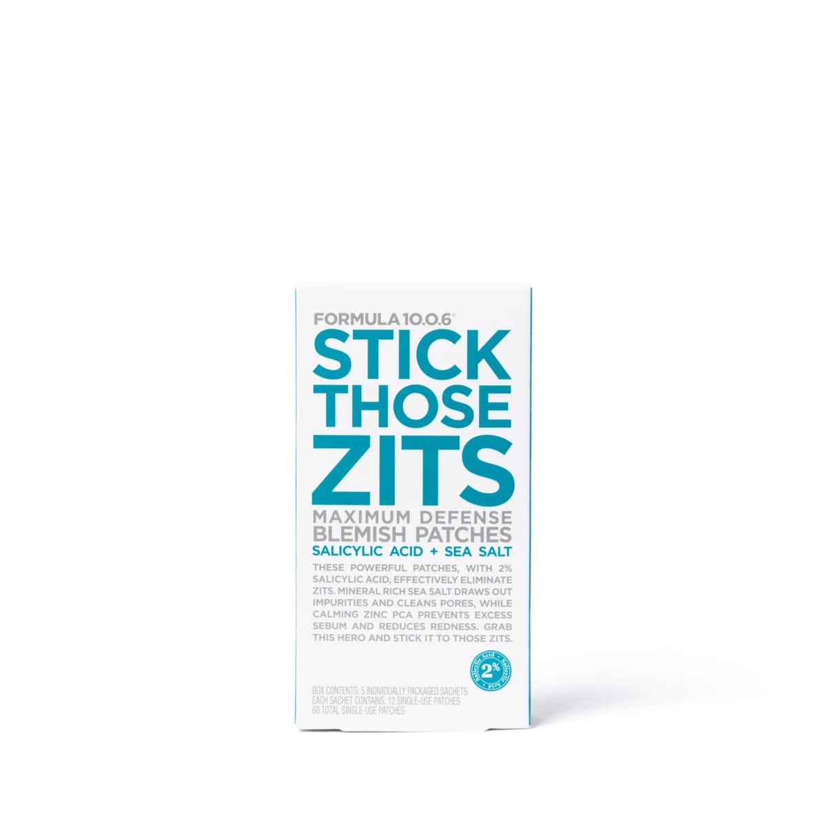 1 Formula 10.0.6 Stick Those Zits Maximum Defense Blemish Patches - Salicylic Acid and Sea Salt, 1 of 2