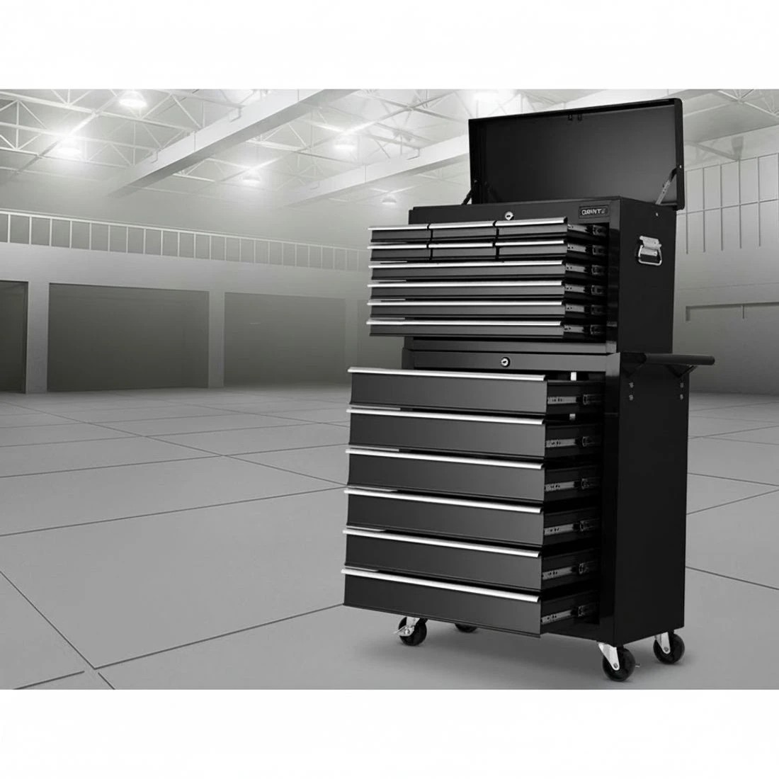 7 Giantz 16 Drawer Tool Box Cabinet Chest Trolley Toolbox Garage Storage - Black, 7 of 7