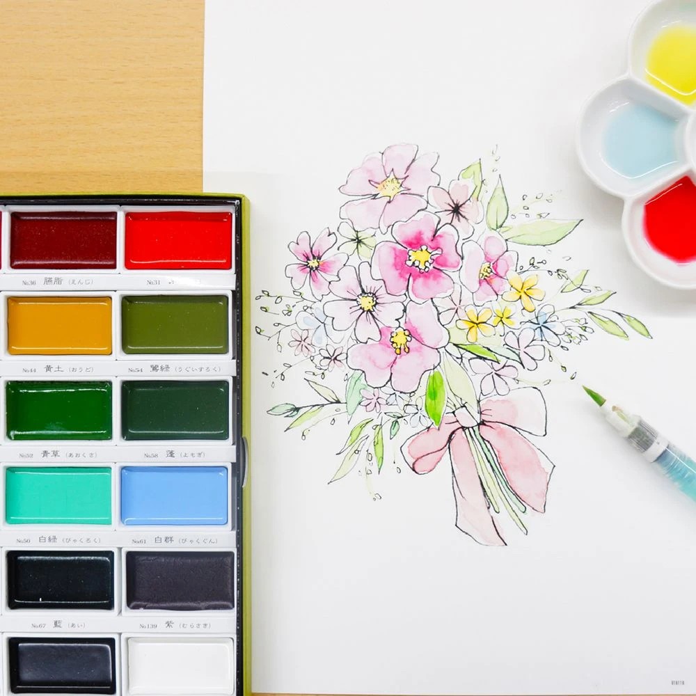 7 Kuretake Gansai Tambi Watercolours 48 Pack, 7 of 8