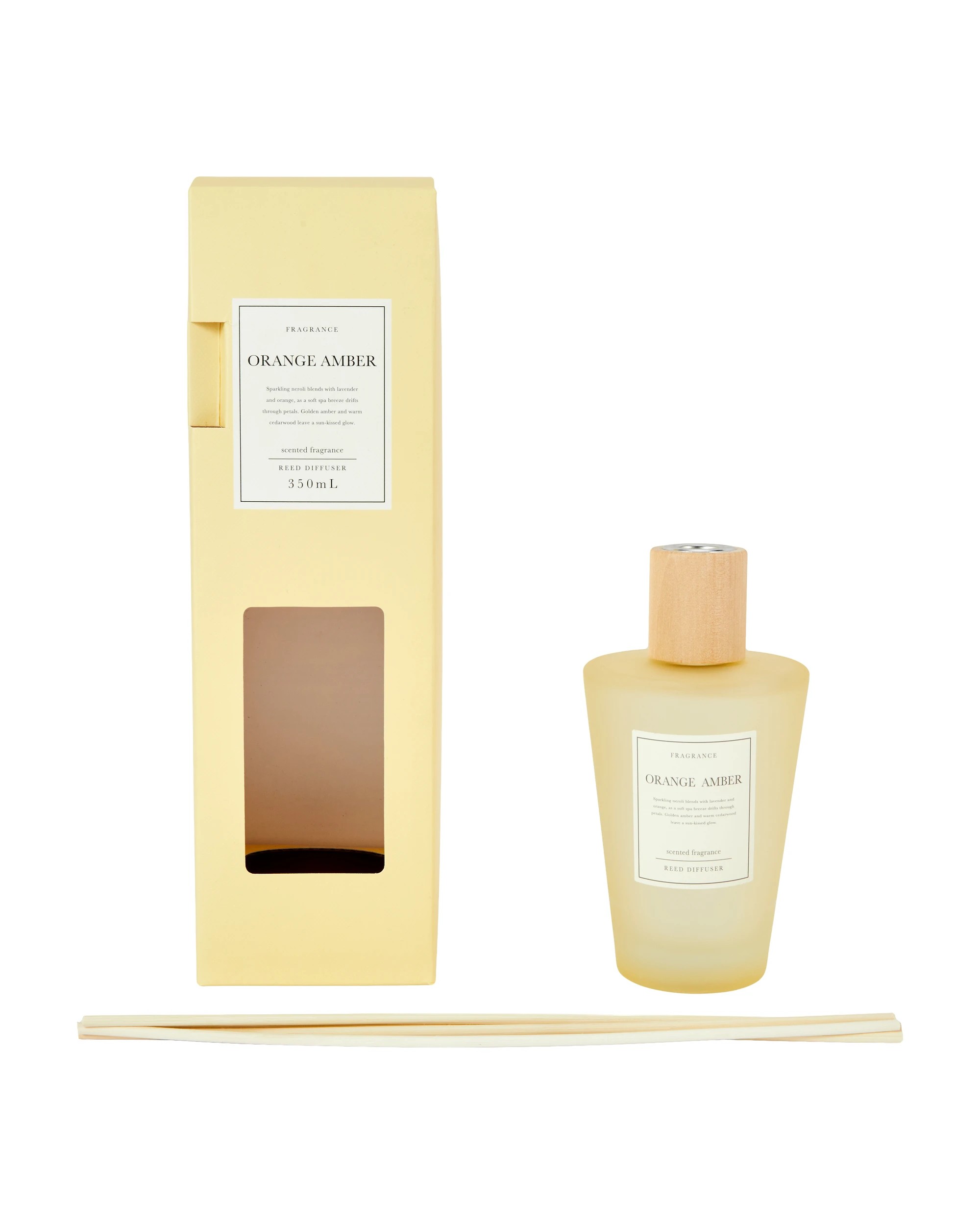 2 XL Frosted Orange Amber Reed Diffuser 350ml, 2 of 6
