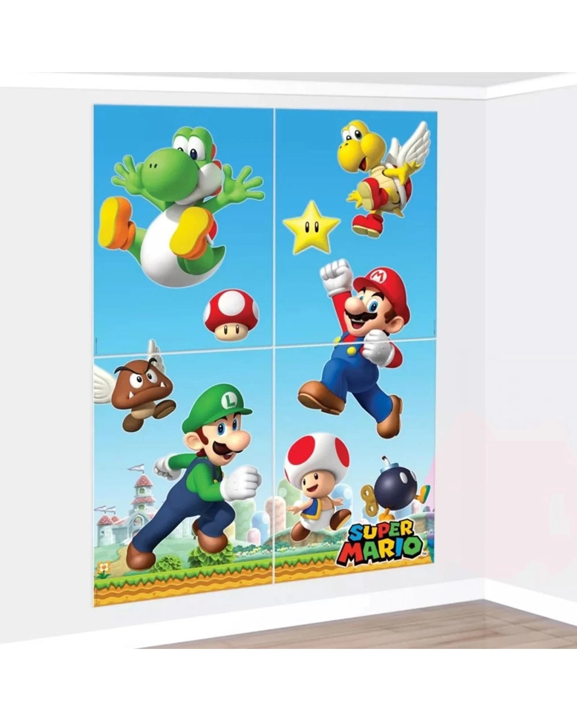 1 Amscan Inc. Super Mario Brothers Scene Setter Backdrop, 1 of 1