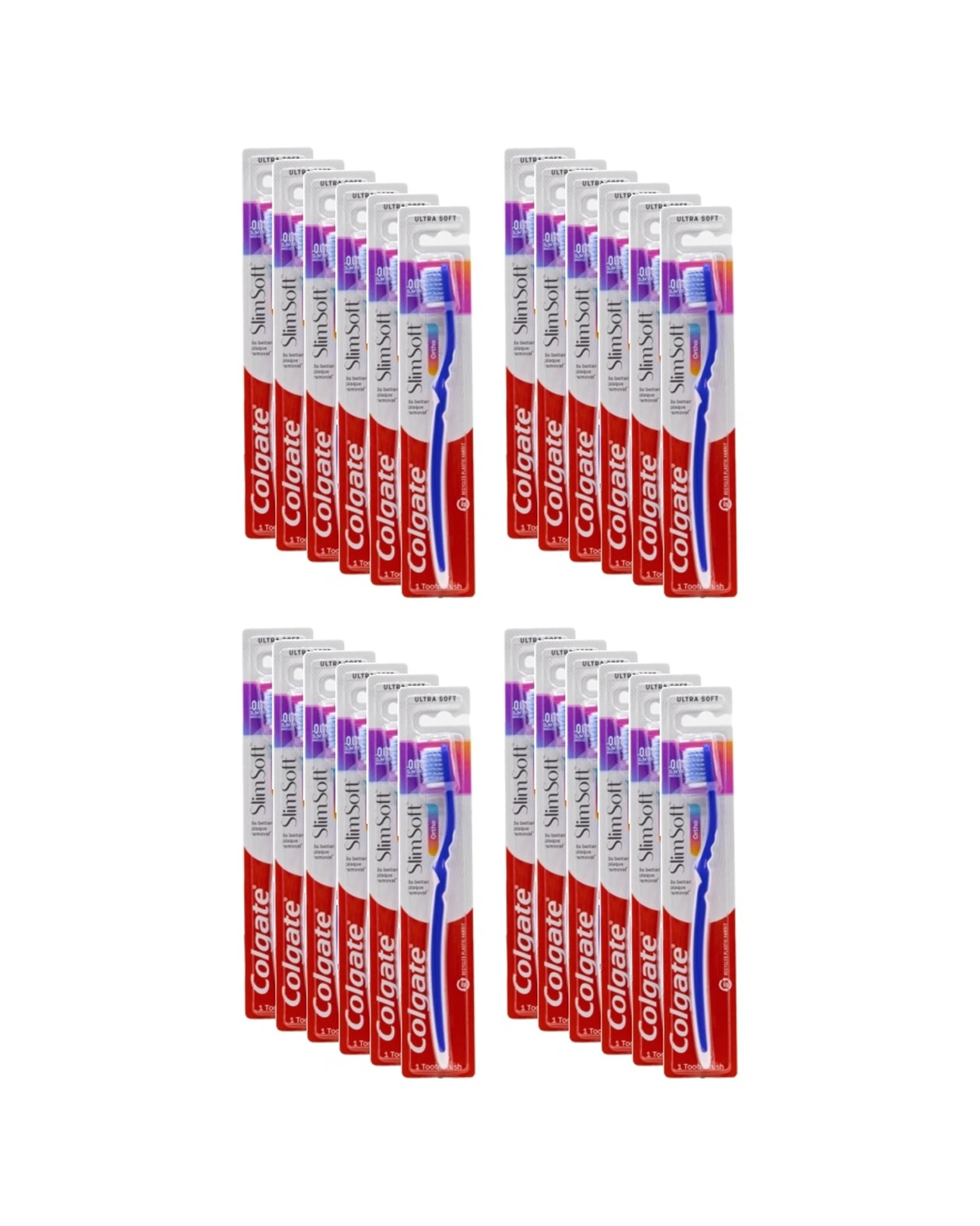 1 Colgate 24PK Slim Soft Ultra Toothbrush Dental Oral Health Care Pack - Multi, 1 of 3