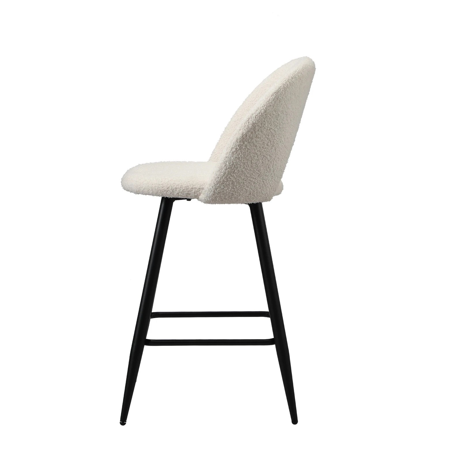 7 Oikiture 4x Bar Stools Kitchen Counter Stool Dining Chairs Boucle Horn
 - White, 7 of 10