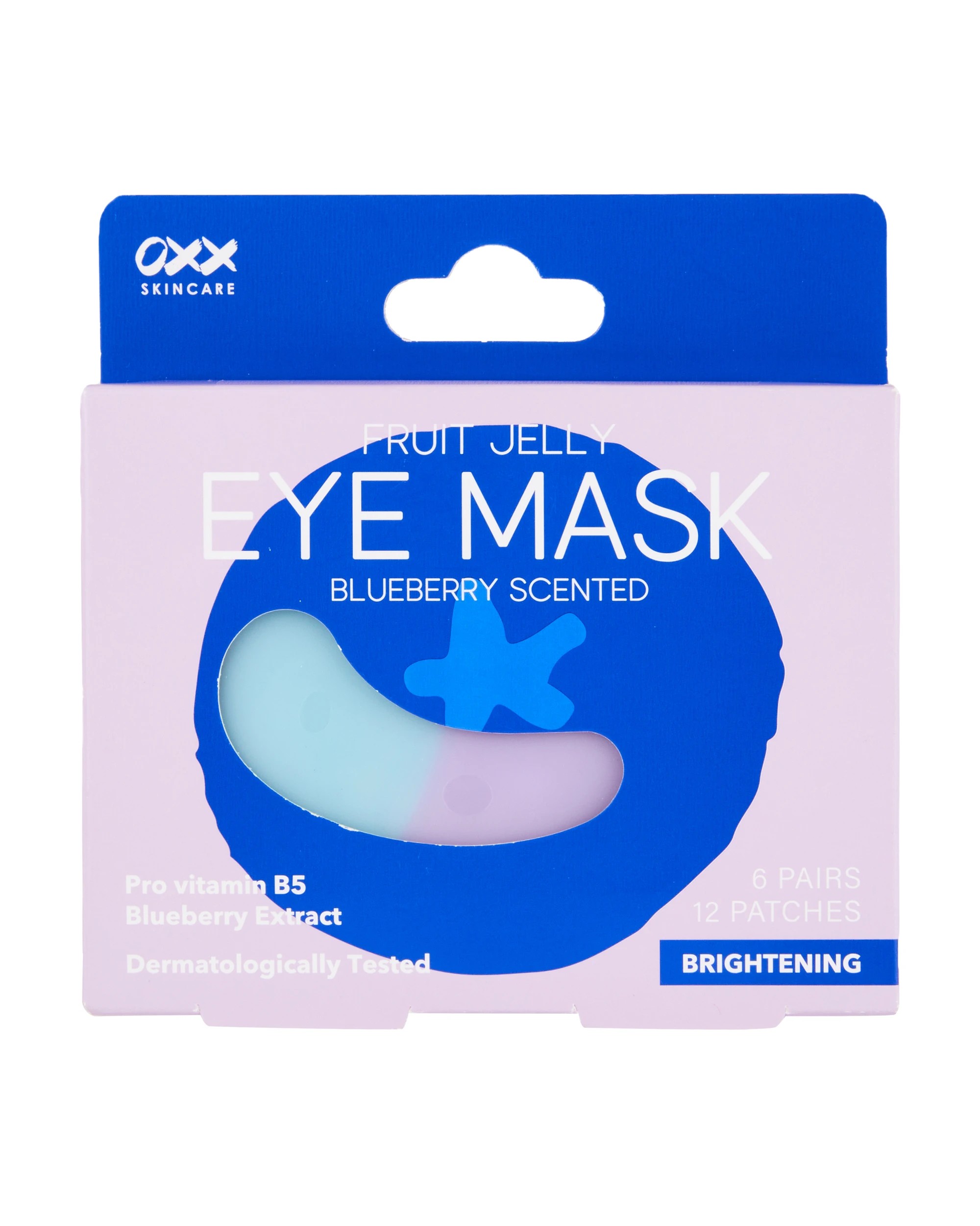 1 OXX Skincare 12 Piece Fruit Jelly Brightening Eye Mask - Pro Vitamin B5 and Blueberry Extract, 1 of 5