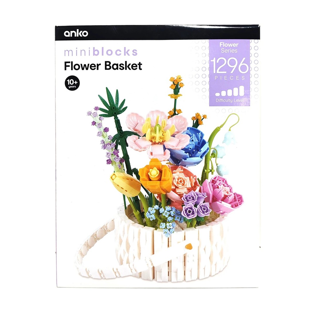 1 1296 Piece Mini Blocks Flower Series: Flower Basket, 1 of 4