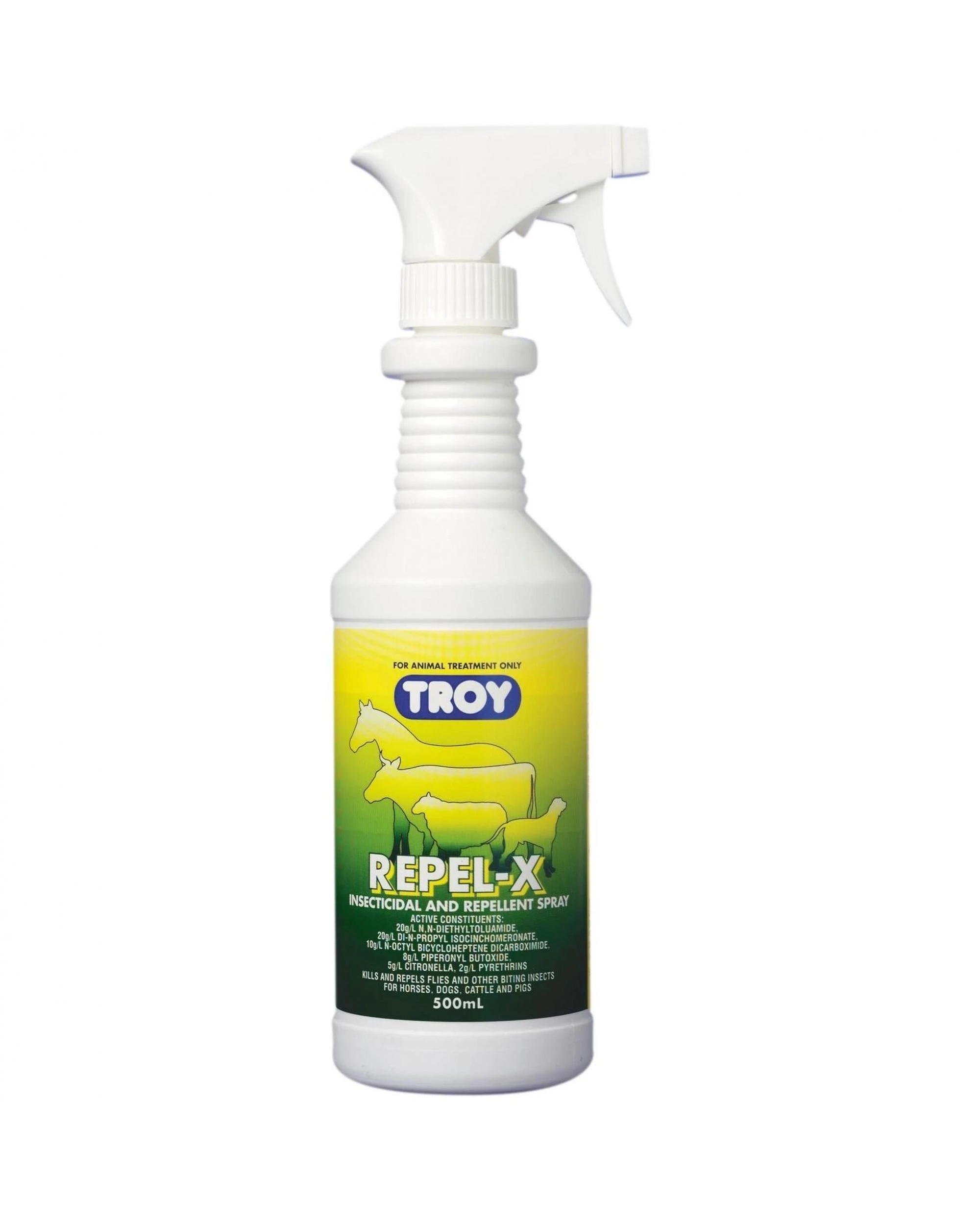 1 Troy Repel-X Insects and Fly Spray for Dog Horse Cattle Pig 500ml, 1 of 1