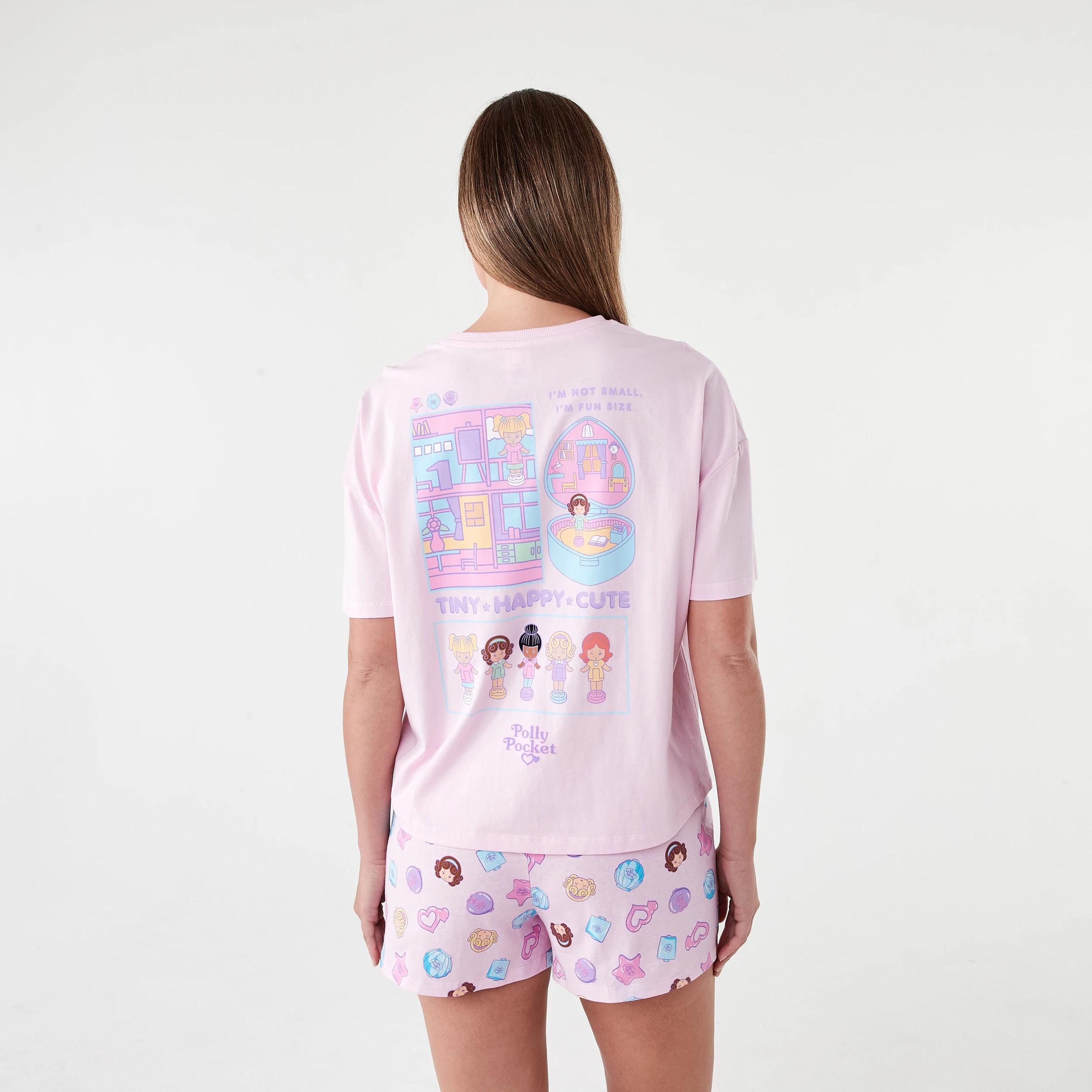 3 Polly Pocket License Short Sleeve Top and Shorts Pyjama Set Polly Pock, 3 of 9