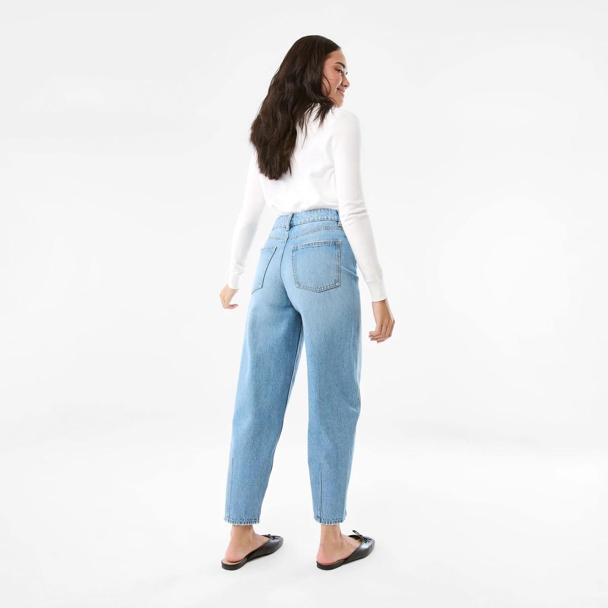 4 Barrel Leg Jeans Mid Wash, 4 of 7