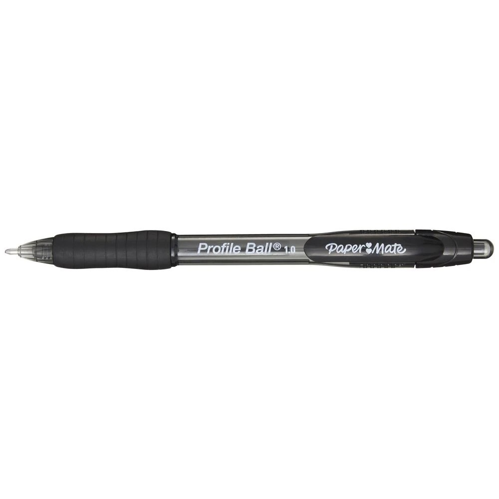 2 Paper Mate Profile Retractable Ballpoint Pen 1mm Black 4 Pack, 2 of 3