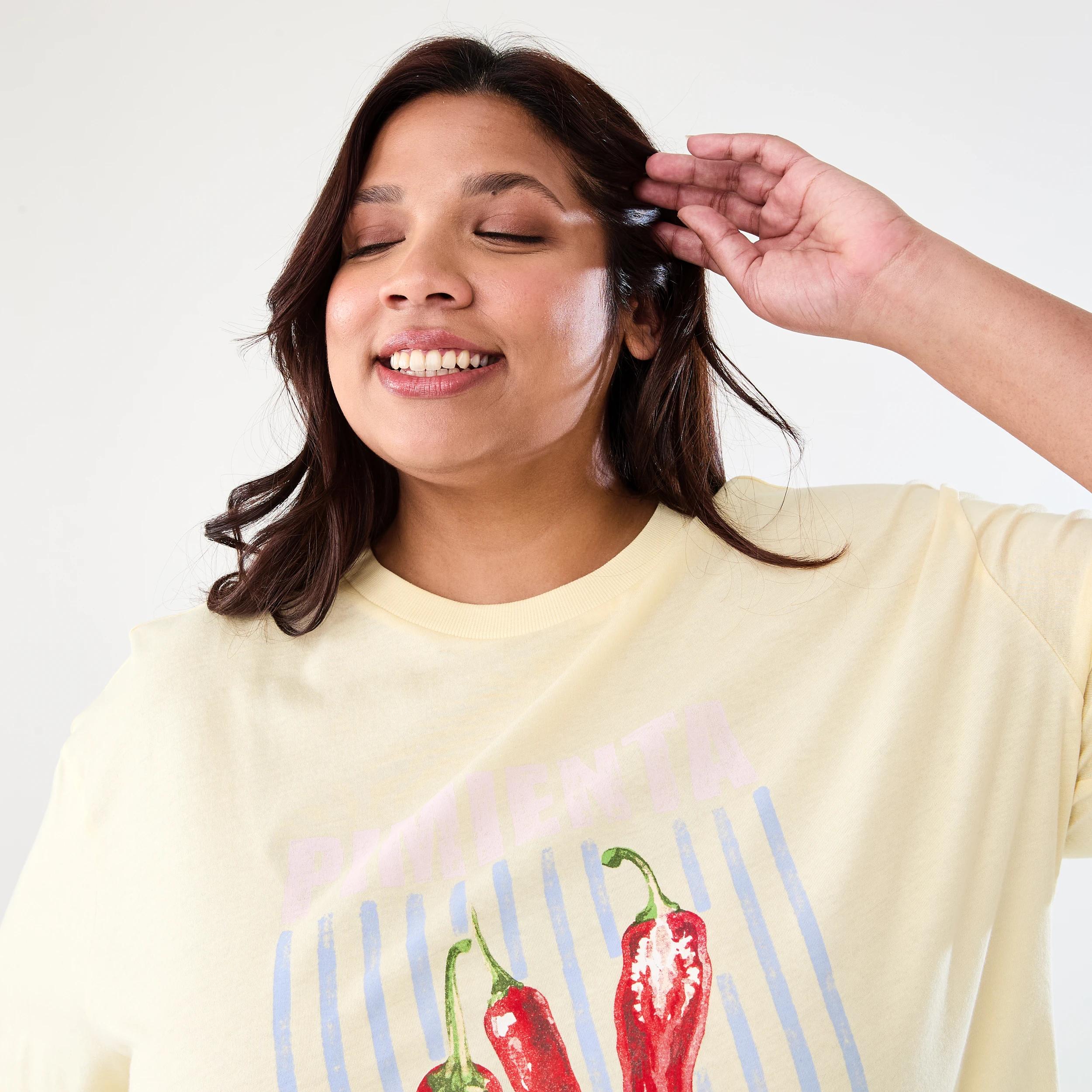 4 Curve Short Sleeve Boyfriend T-shirt Chilli, 4 of 6