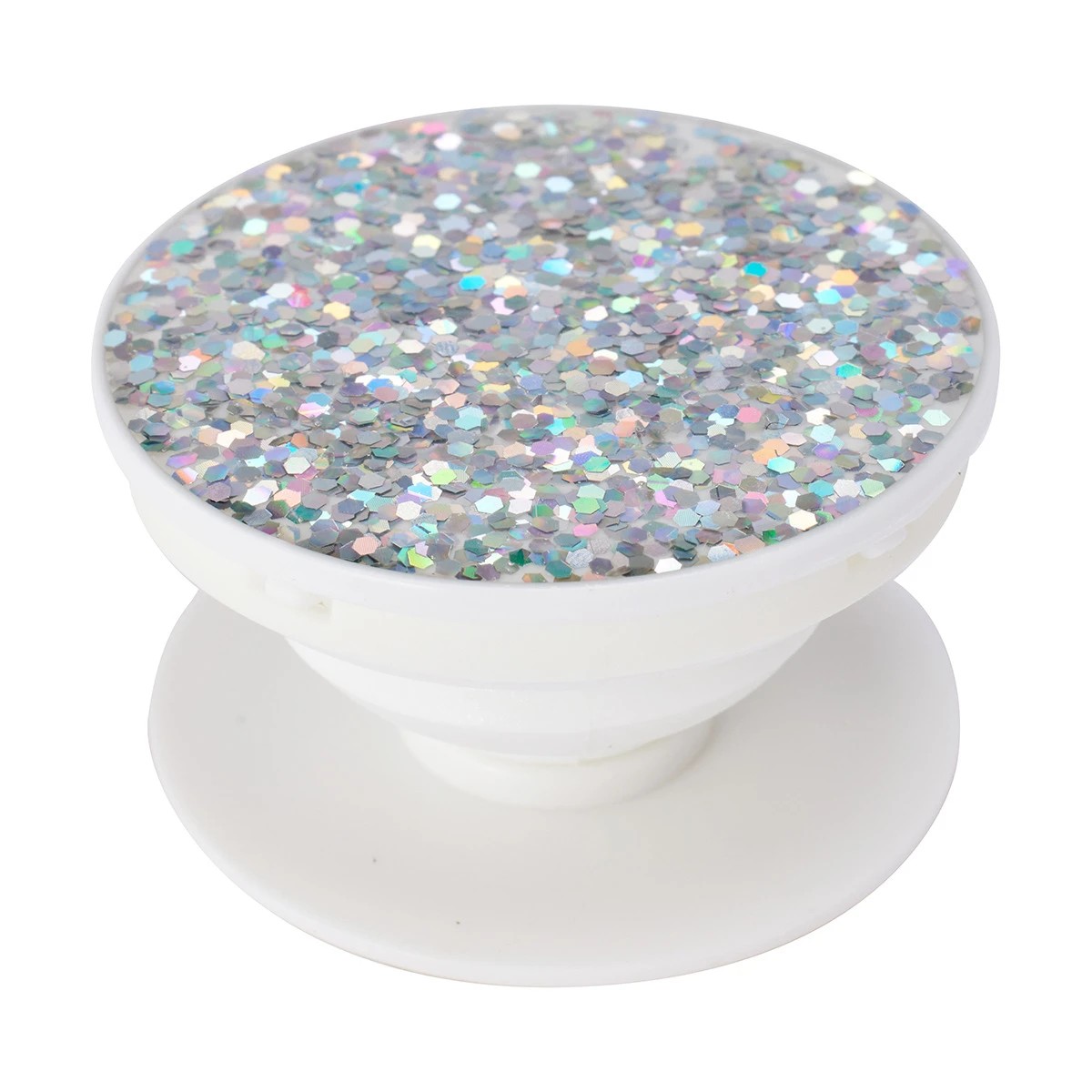 4 Finger Grip Stand - Silver Sparkle, 4 of 9