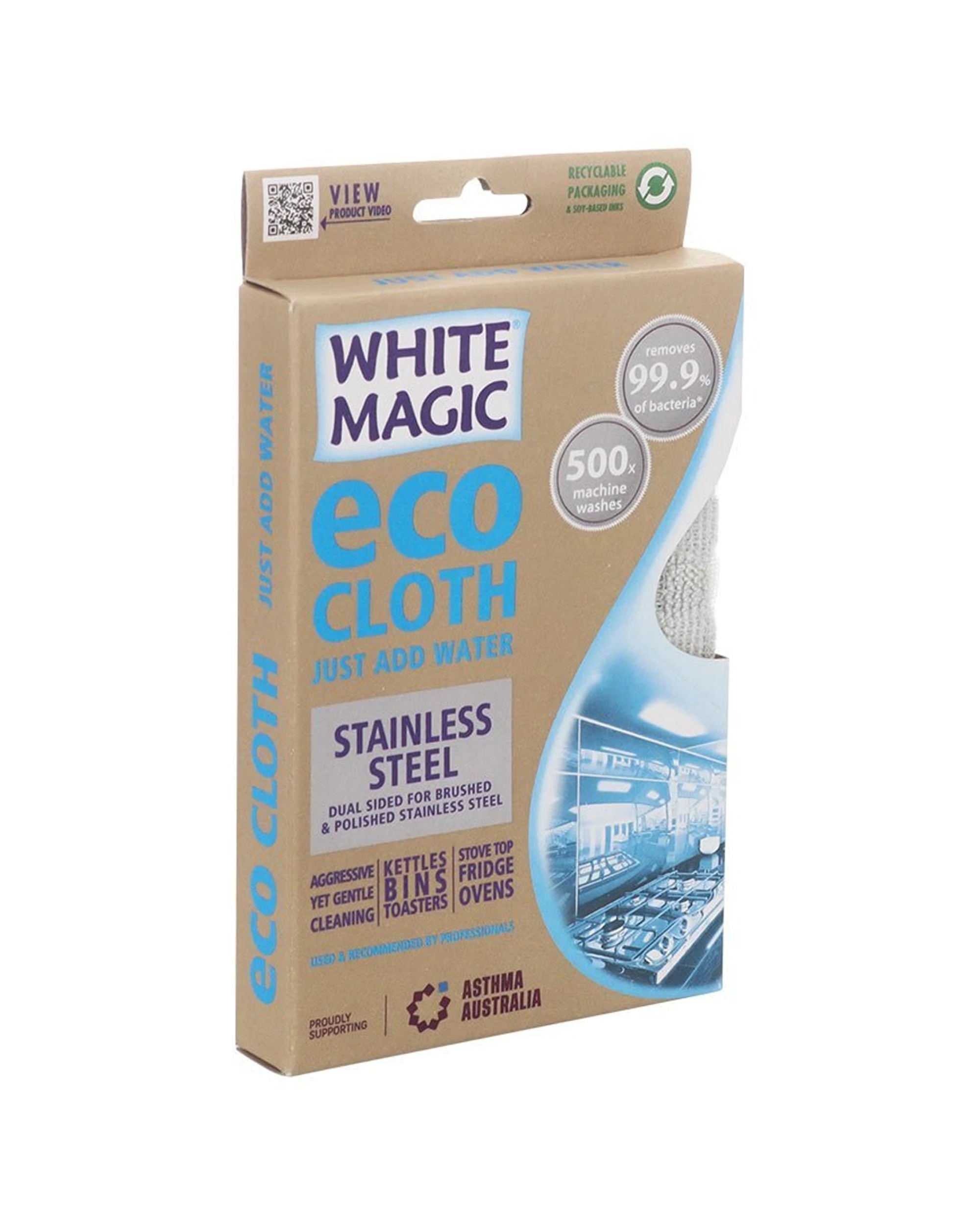 3 White Magic Eco Cloth Dual-sided Stainless Steel Cleaner Polisher 32x32cm - Grey, 3 of 4