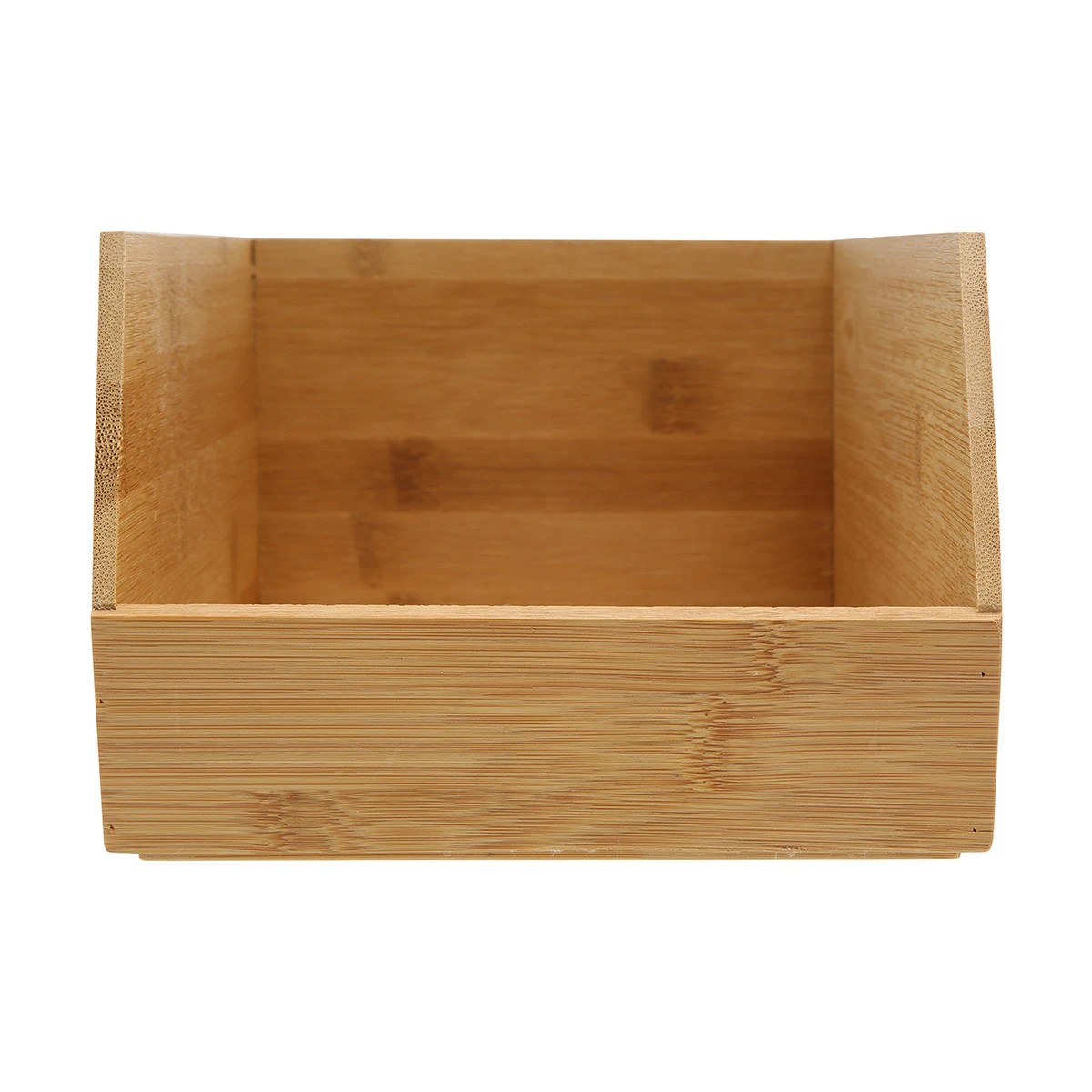 1 Bamboo Stackable Basket - Large, Brown, 1 of 3