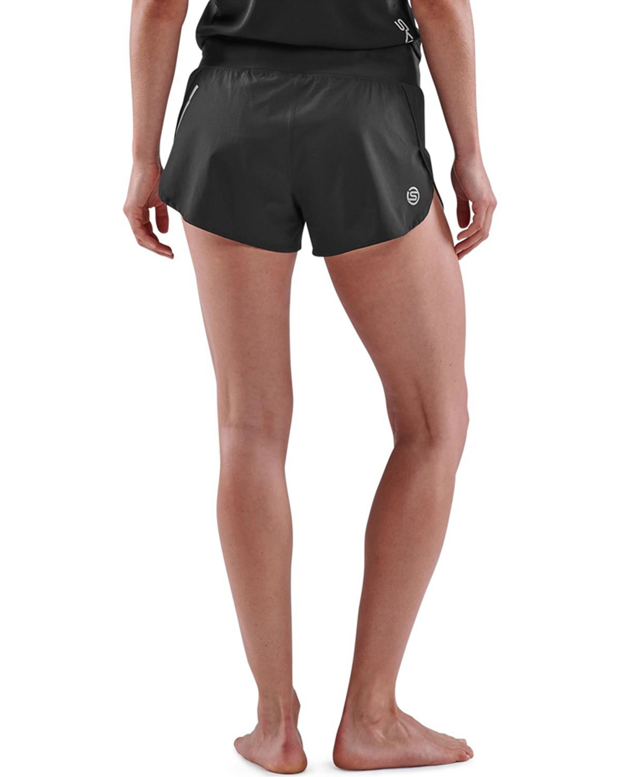 2 SKINS Womens Series 3 Running Gym Run Shorts BLACK, 2 of 4
