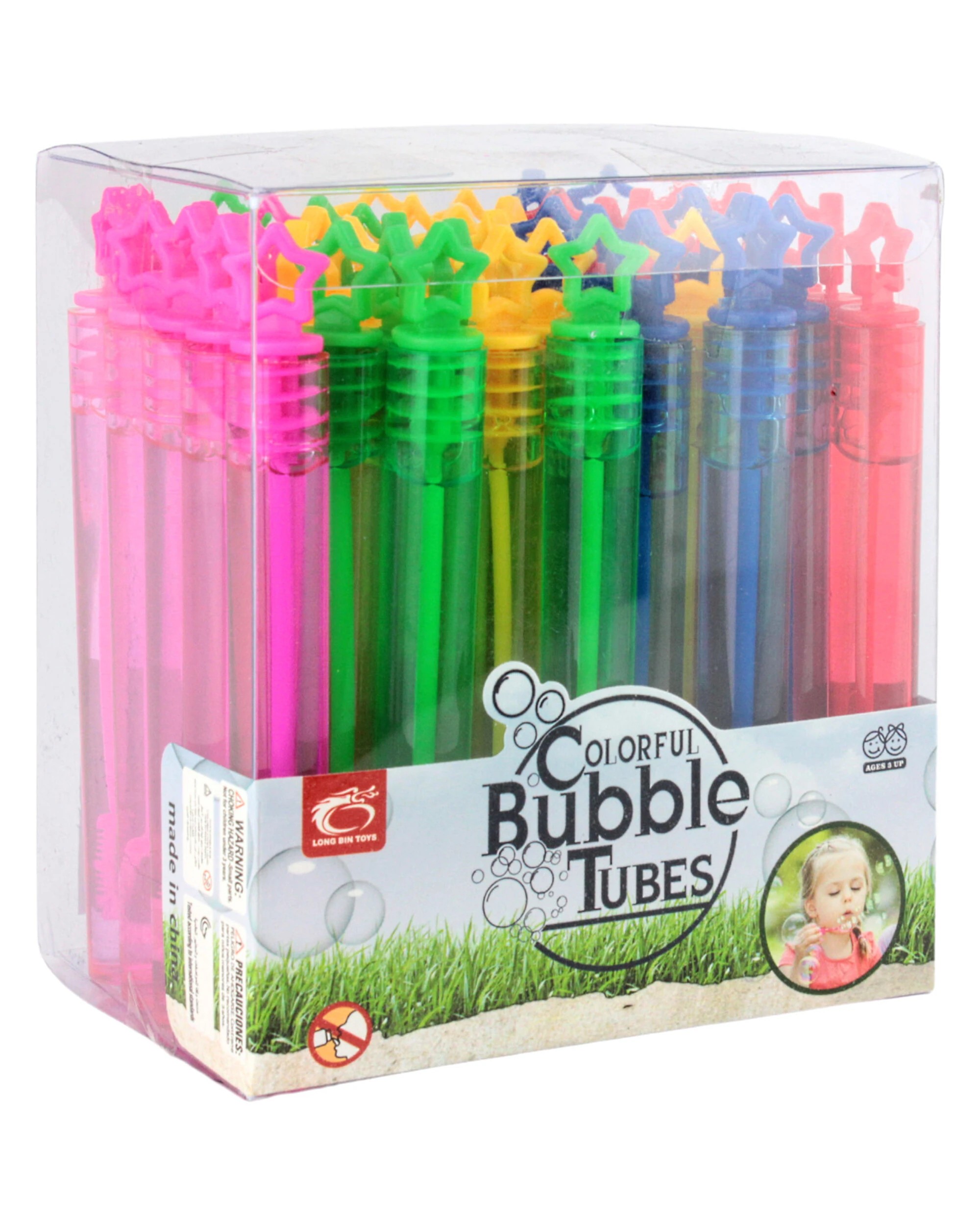 3 Partyrama 48Pcs Mini Coloured Star Bubble Wands, 3 of 4