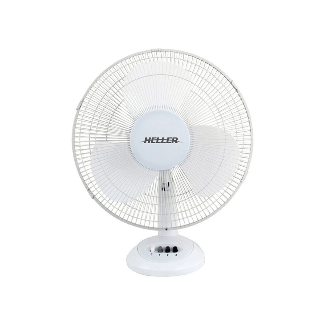 2 Heller Hhdf30sg Table/desk Fan 40w Tilt Adjustable Head Air Cooler 30cm - White, 2 of 3