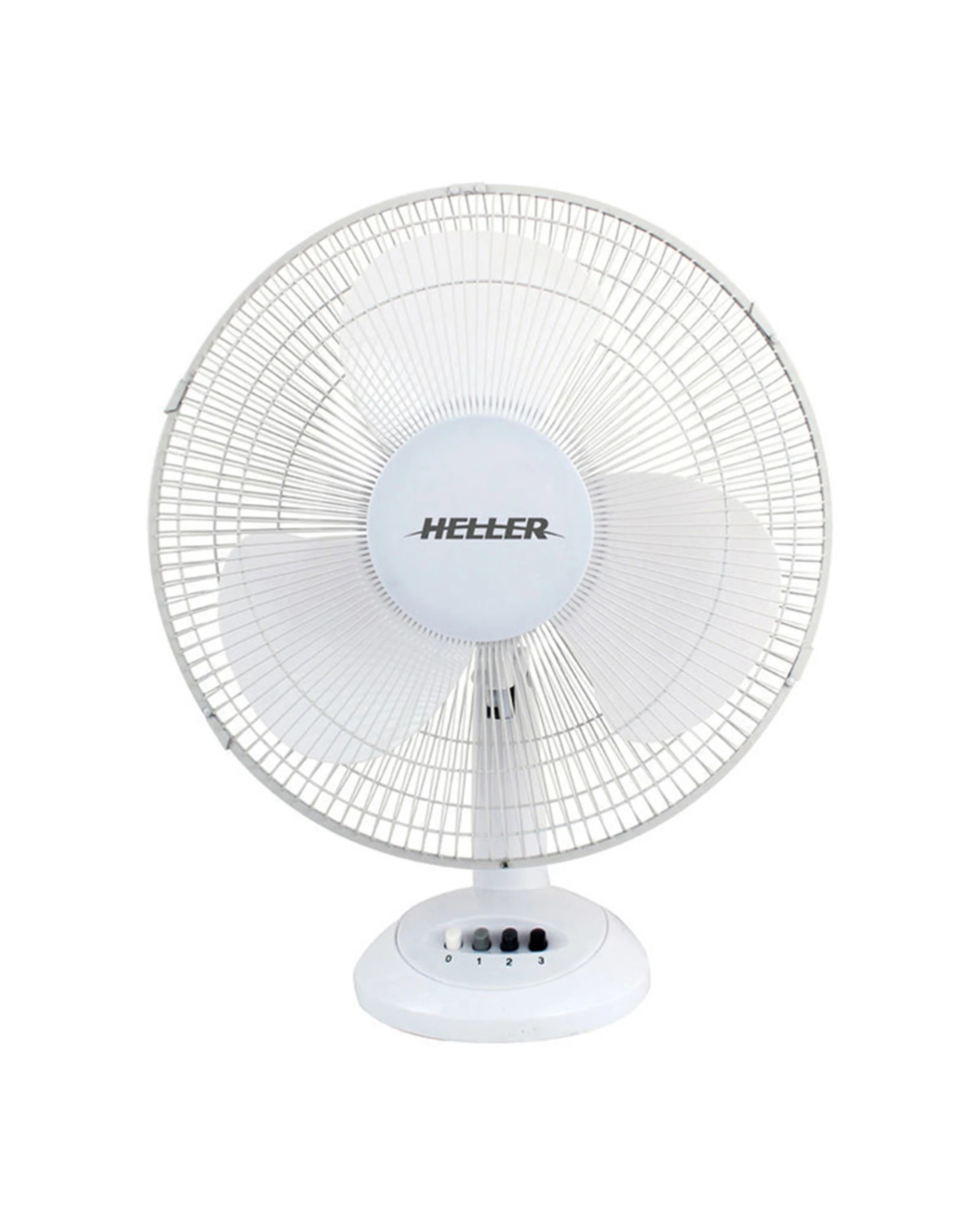2 Heller Hhdf30sg Table/desk Fan 40w Tilt Adjustable Head Air Cooler 30cm - White, 2 of 3